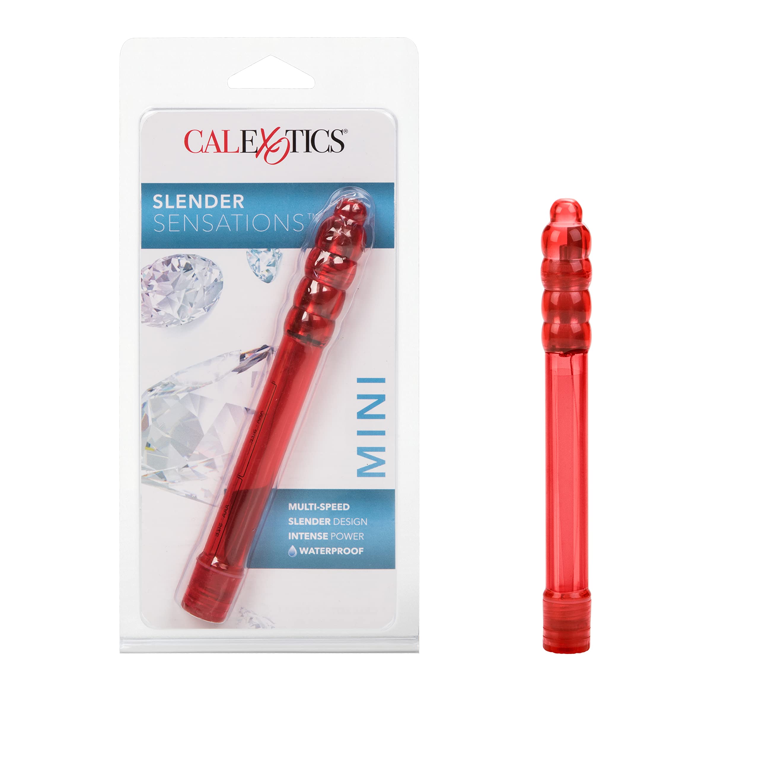 California Exotics Slender Sensations Massager - Red | Personal Relaxation & Muscle Relief | Perfect for Home Spa, Stress Relief & Couples Massage