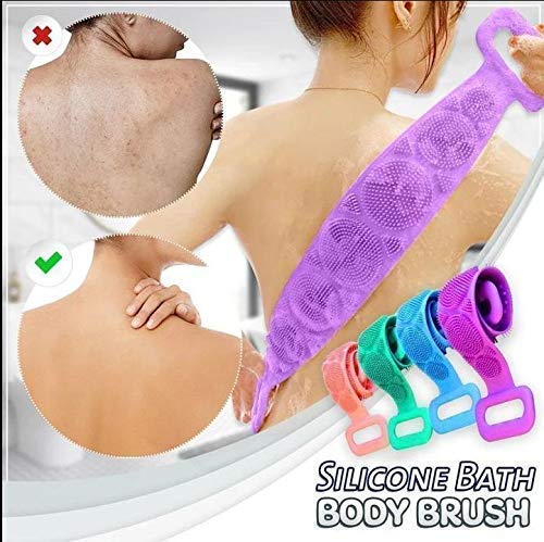WOODZEN Silicone Back Scrubber - Exfoliating Shower Brush for Deep Cleaning & Massage - Perfect for Men & Women Skin Care