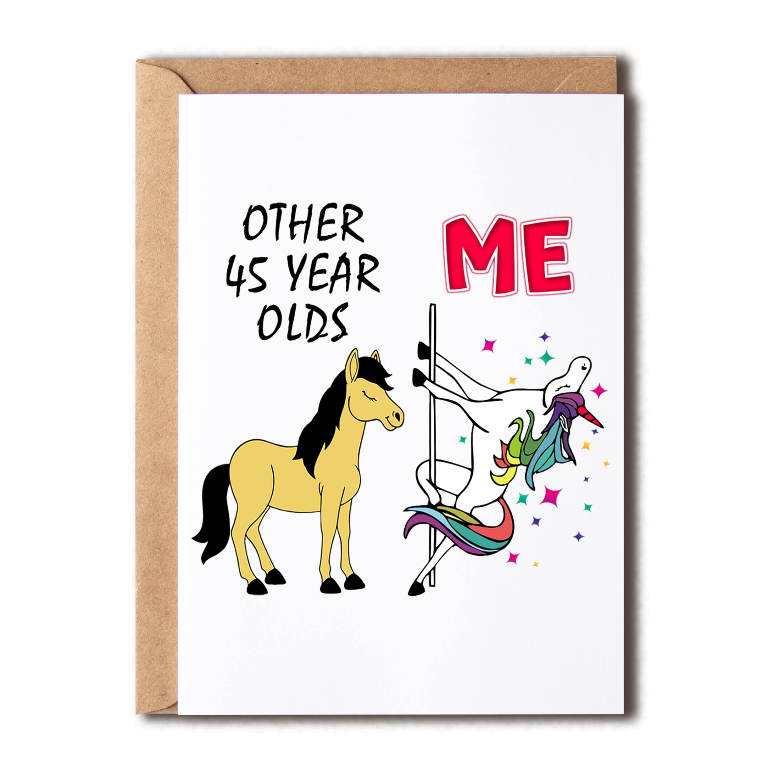 45th Birthday Gifts for Women - Funny Unicorn Birthday Card for 45 Year Old Mom, Wife, Friend, Sister | Perfect for Celebrations, Milestone Birthdays & Special Occasions