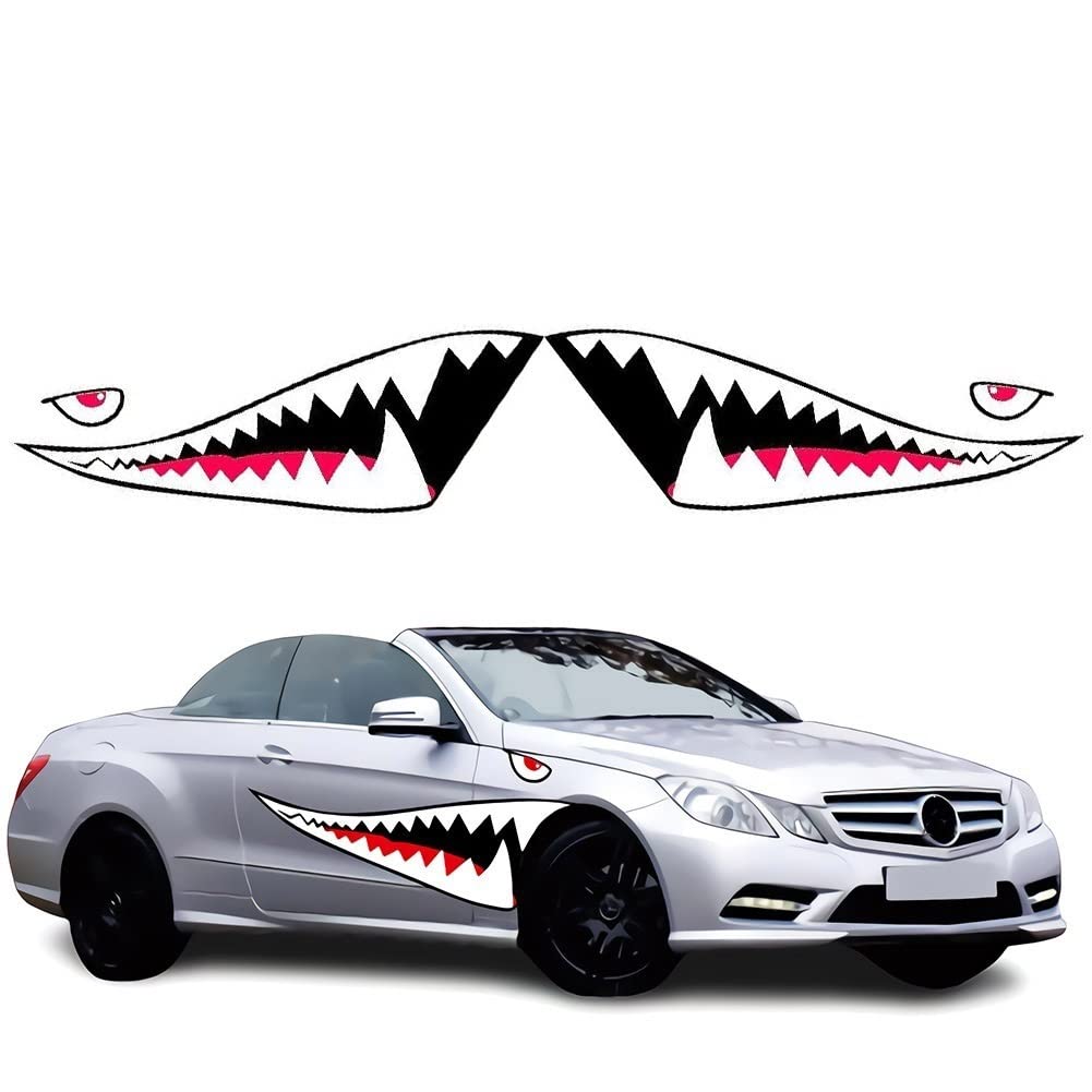 Shark Teeth Vinyl Decals for Cars, Boats & Bikes - Funny Stickers
