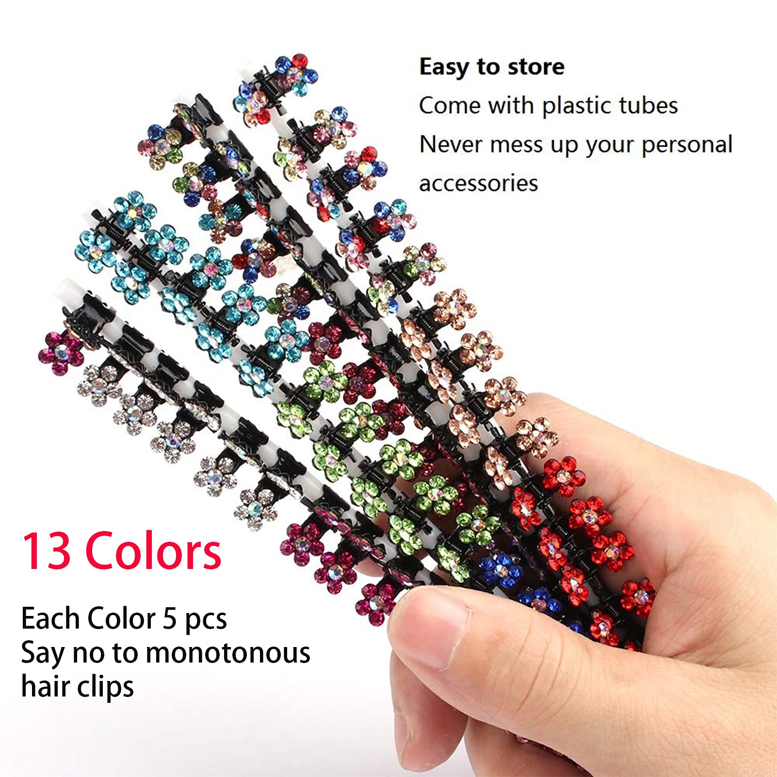 65pcs Mini Claw Hair Clips for Women & Girls - Mix Colors for Thin Hair & Bangs - Party & Daily Use