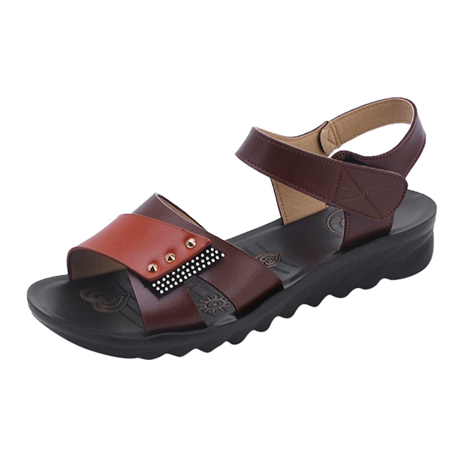 Women's Boho Fish Mouth Leather Sandals - Platform Summer Beach Sandals for Fashion & Comfort - Perfect for Casual Outings, Vacations, and Beach Getaways