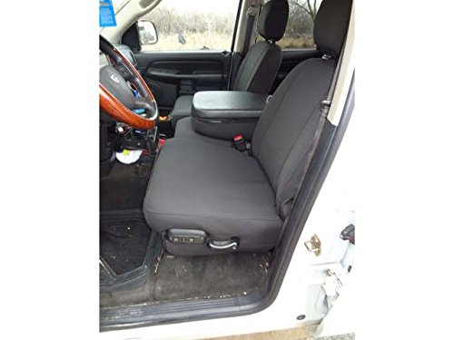 Premium Black Durafit D1289 C1 Seat Covers for Dodge Truck - Heavy Duty Endura Fabric, Fits 40/20/40 Split Front Seats with Console (Driver Side Electric & Lumbar Support) - Perfect for Work Trucks, Off-Roading & Daily Commutes