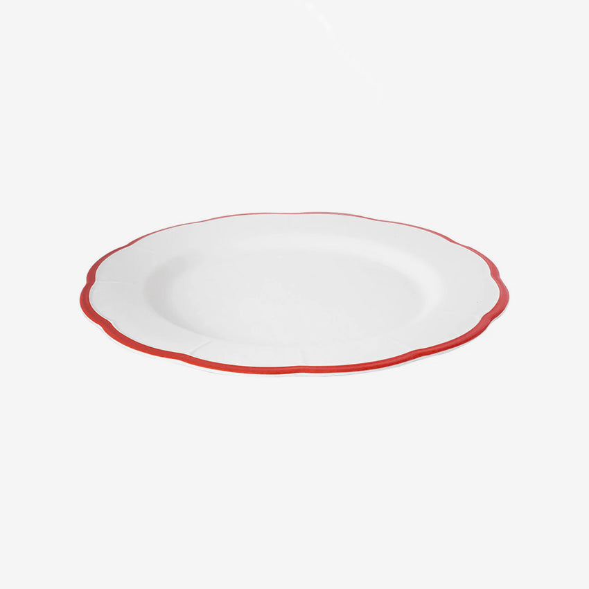 Bitossi Home Scalloped Plate - Elegant Ceramic Dinnerware for Dining & Entertaining | Perfect for Restaurants, Weddings & Home Decor