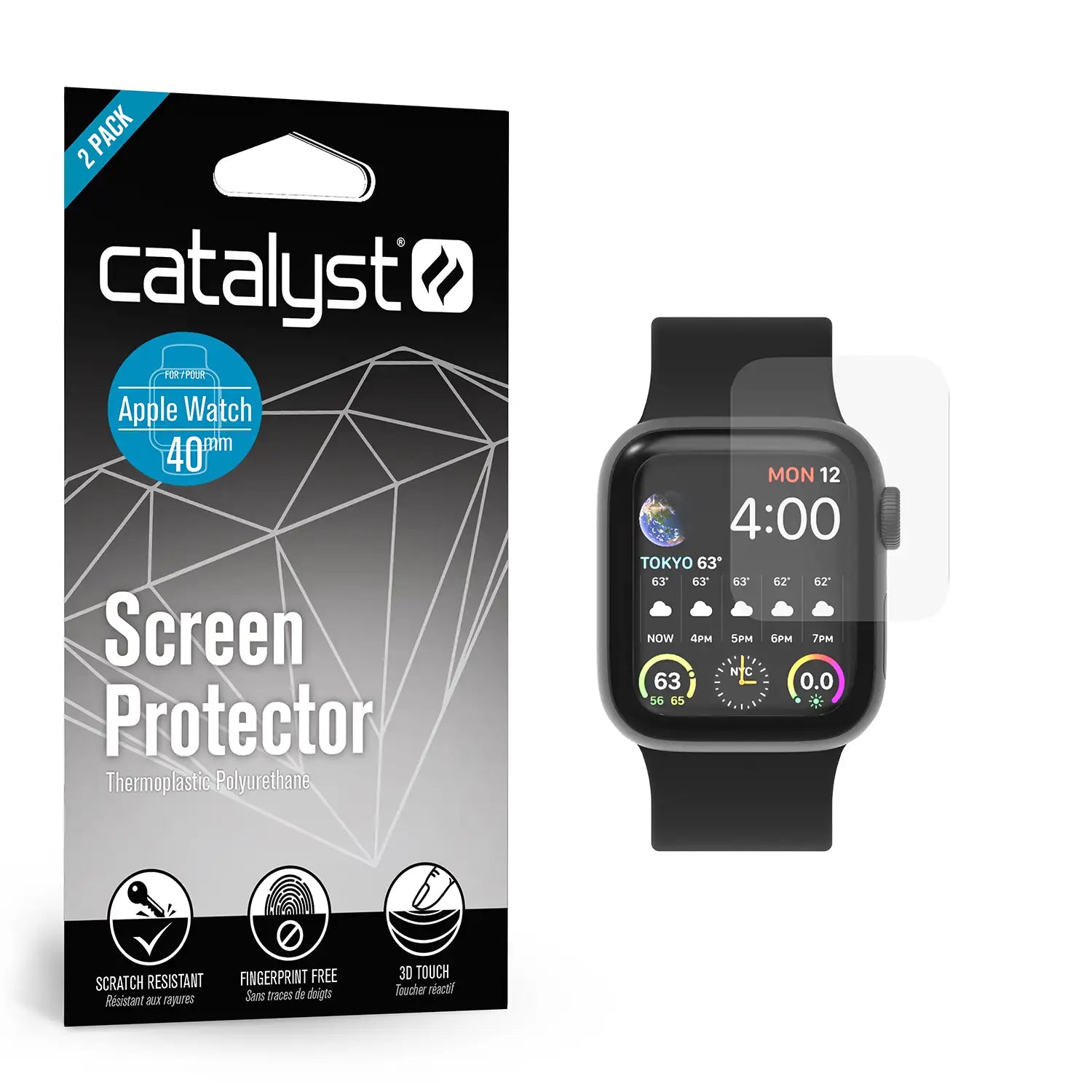 40mm Tempered Glass Screen Protector (2 Pack) for Apple Watch Series 6/5/4/SE (Gen 2/1) - HD Clear, Anti-Scratch, Bubble-Free - Perfect for Workouts, Swimming & Daily Wear