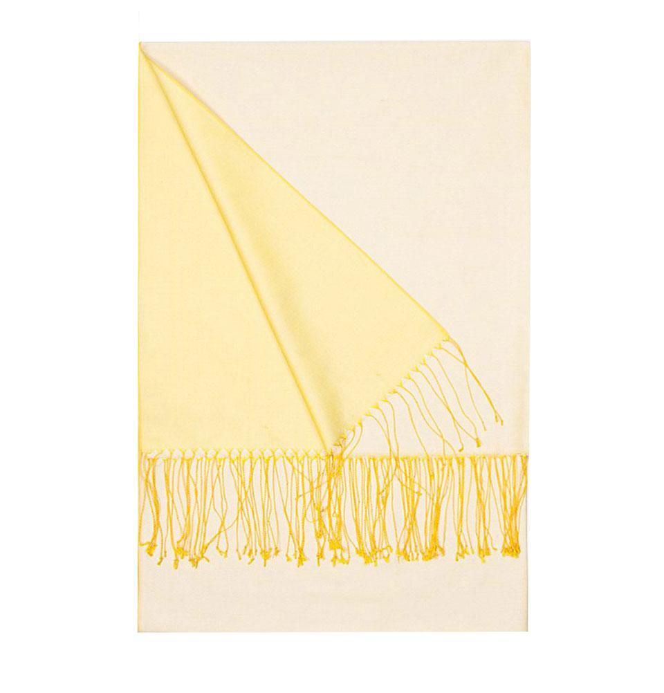 Aker Double Sided Silk Hijab Shawl Scarf - Bright Yellow | Lightweight & Breathable for Women | Perfect for Prayer, Modest Fashion & Everyday Wear