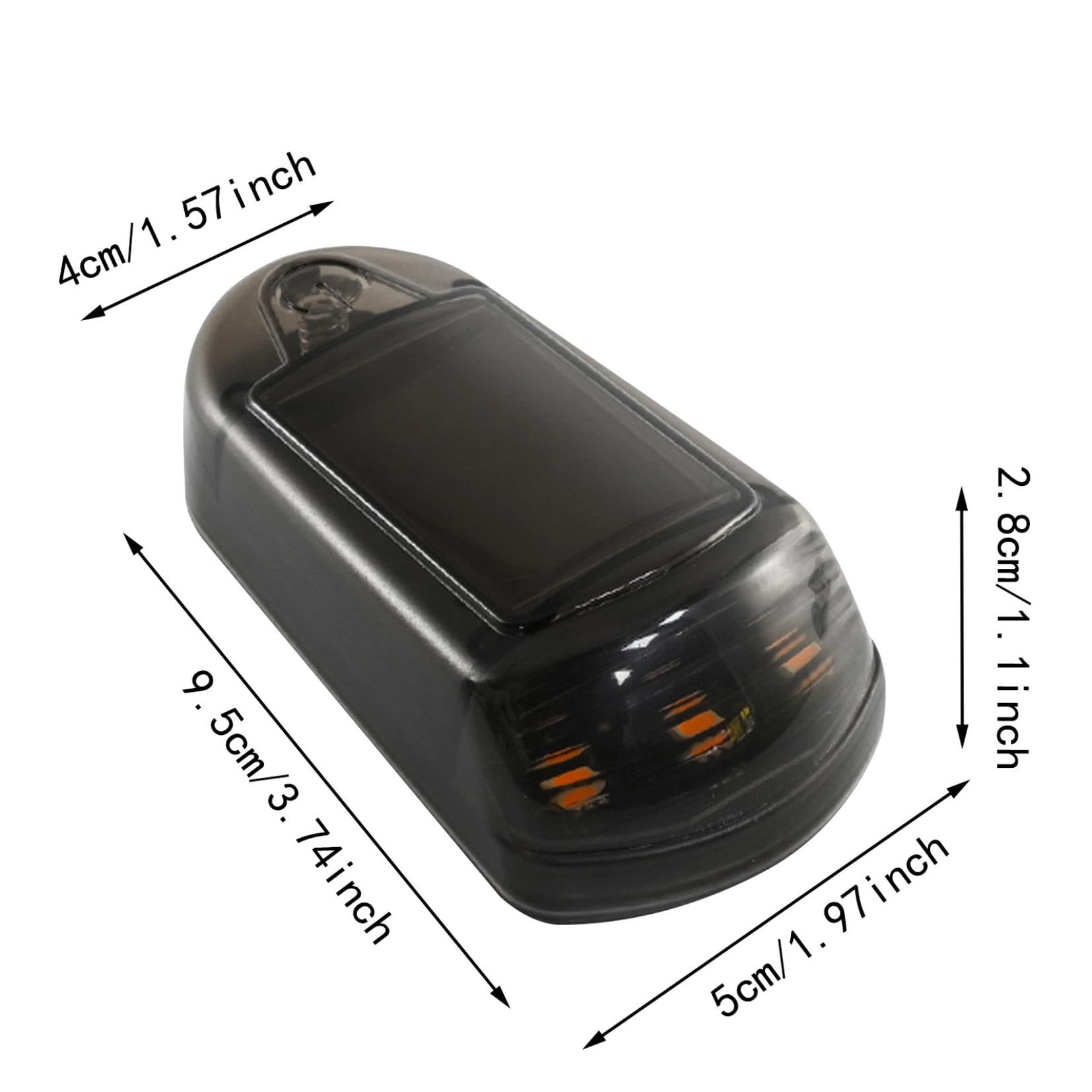 Solar Wireless Truck Cab Lights - Remote Control, No Drill - Black & Yellow for Night Driving