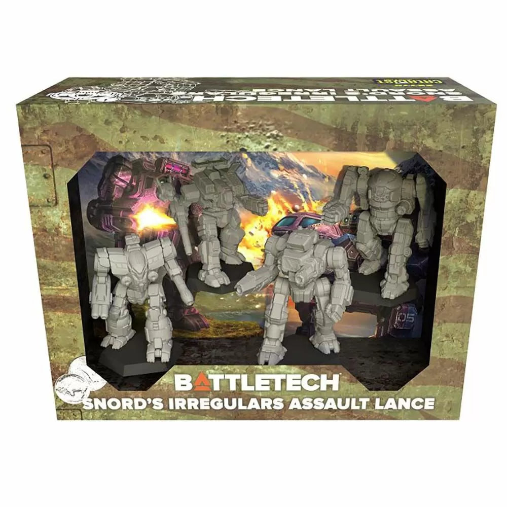 BattleTech: Snord’s Irregulars Assault Lance - Premium Tabletop Miniature Set for Wargaming & Collecting | Perfect for Sci-Fi Battles & Strategy Games