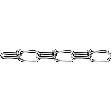 Heavy Duty Double Zinc Coated Chain #1, 155 LB Load Capacity, 100 Ft Length - Ideal for Towing, Securing Cargo, and Industrial Use