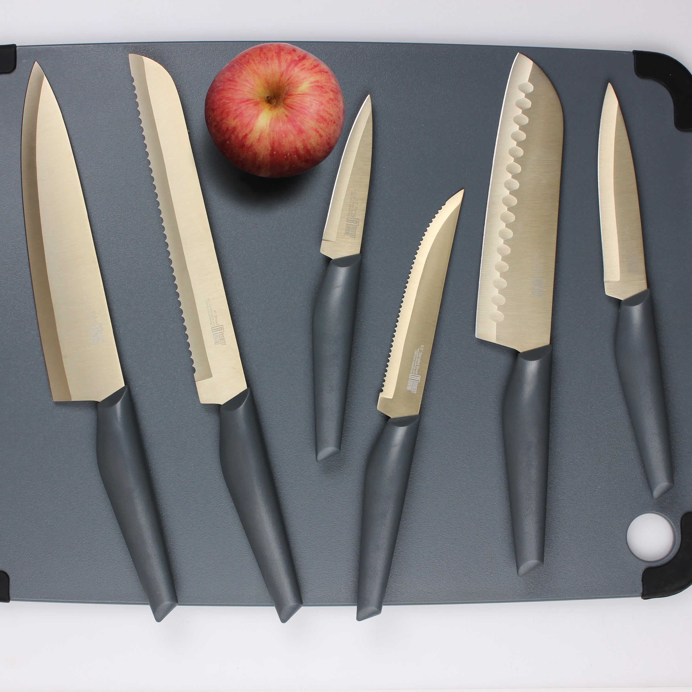 Premium Robert Irvine 10-Piece Cutlery Set - Elegant Grey & Champagne Stainless Steel Knives, Forks & Spoons - Perfect for Dinner Parties, Wedding Gifts & Home Dining