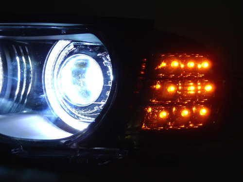 DEPO REVi MotorWerks Amber LED Smoke Corner Signal Lights - Compatible with 1999-2001 BMW E46 Coupe & Convertible - Enhance Visibility & Style for Night Driving & Custom Builds