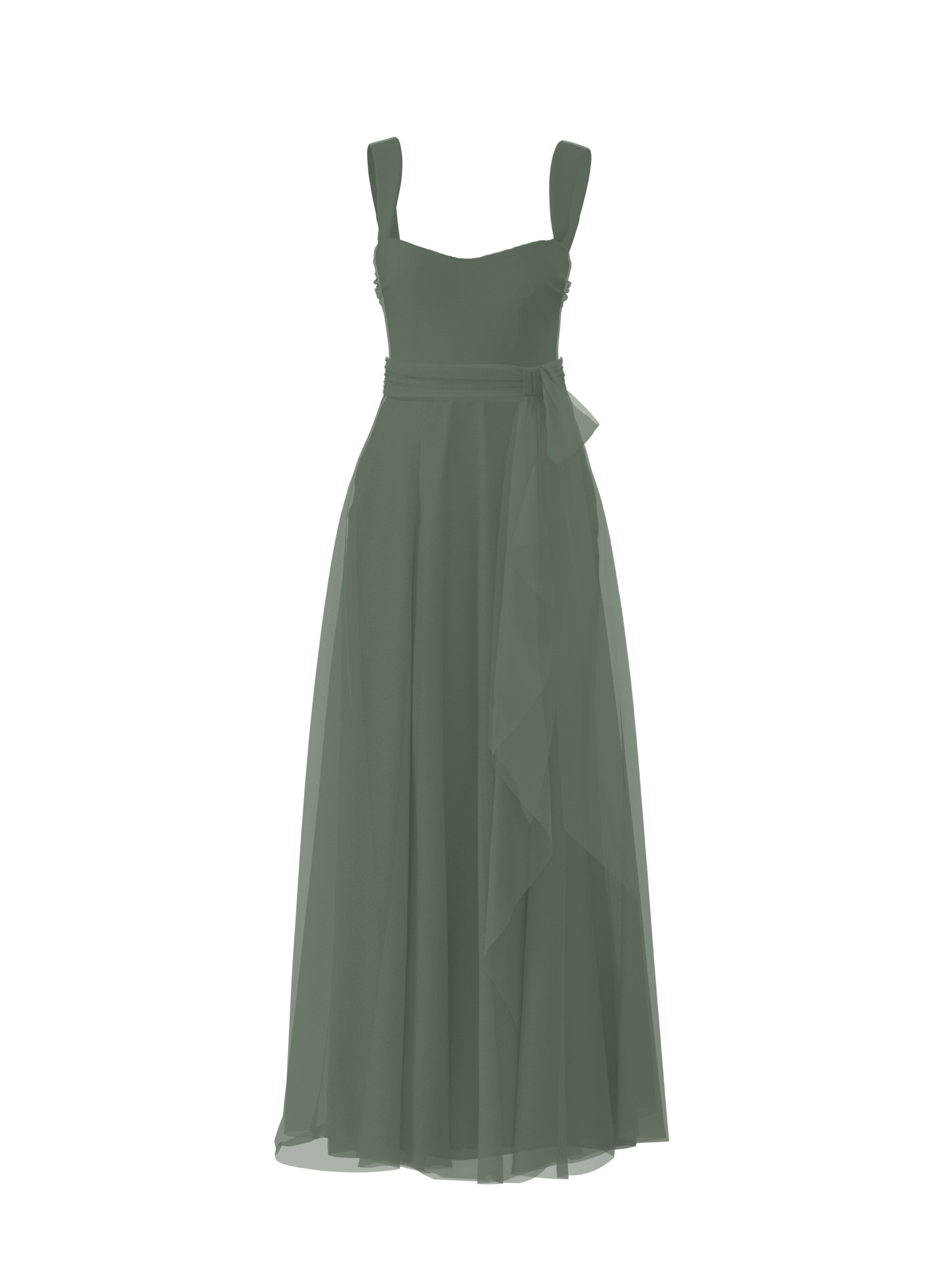 Alexis Bodice with Jaycie Skirt and Sash Belt in Olive - Women's Vintage-Inspired Outfit for Parties, Weddings & Special Occasions