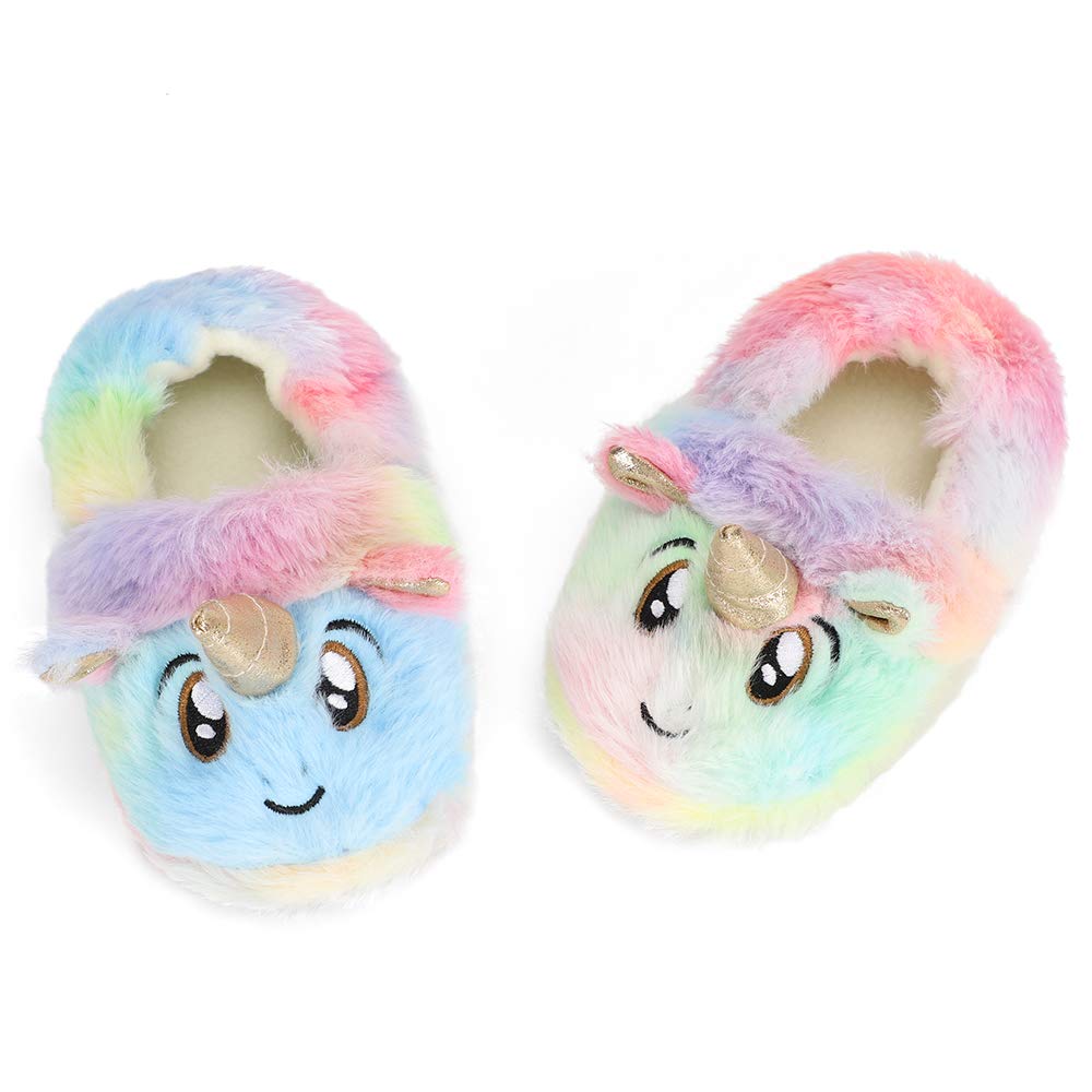 **Warm Cartoon Animal Slippers for Girls & Toddlers - Cozy Plush House Shoes for Kids - Perfect for Indoor Winter Comfort**