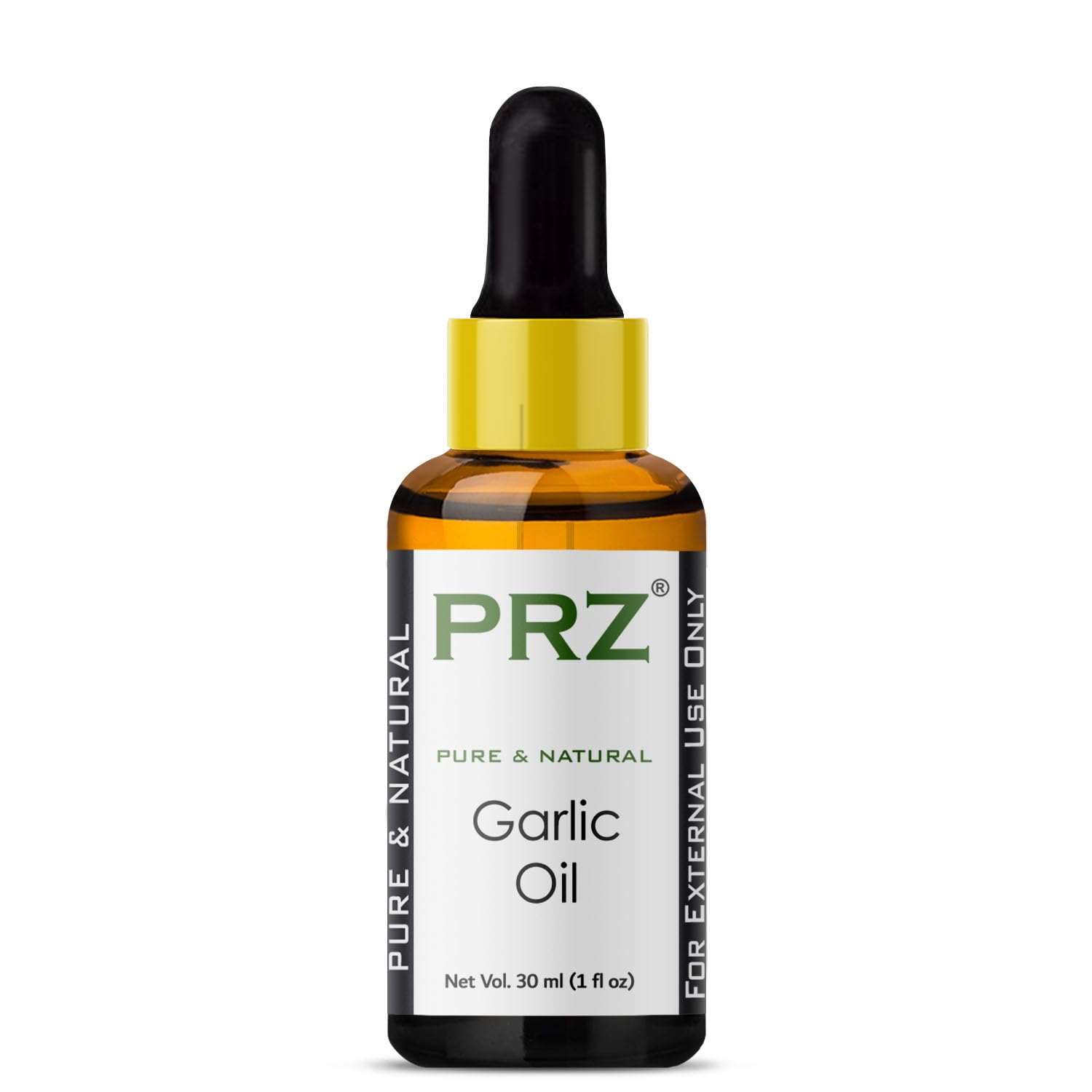 PRZ Pure Natural Therapeutic Grade Garlic Essential Oil - 30ml for Aromatherapy, Skin Care, Hair Growth & Immune Support | Perfect for Diffusers, Massage & DIY Beauty Recipes