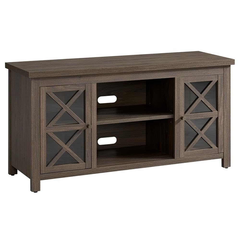 Henn&Hart 55 Inch TV Stand - Modern Alder Brown Wood Entertainment Center for Living Room, Bedroom & Home Theater - Fits Flat Screen TVs up to 55 Inches