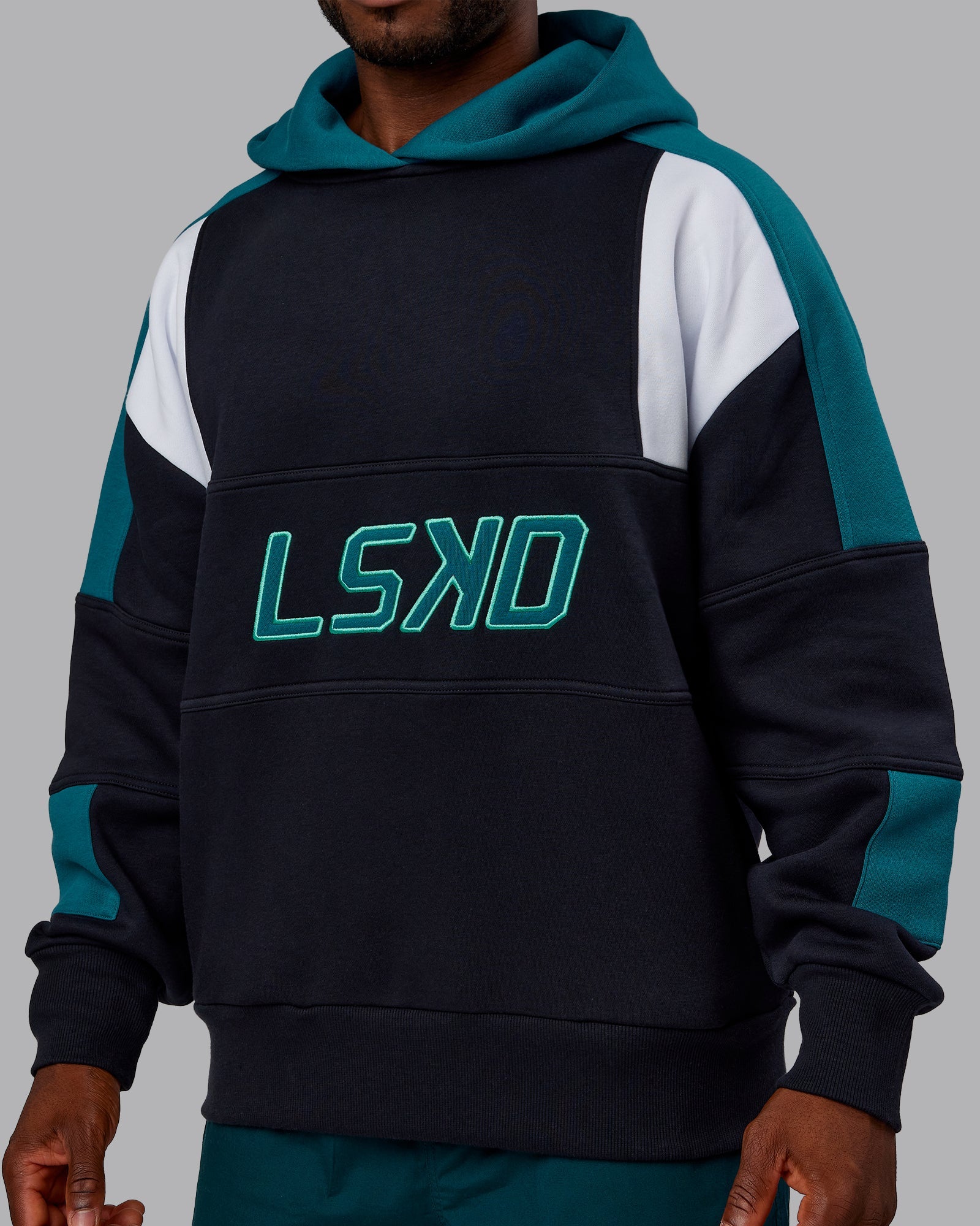 Oversize Slam Hoodie in Caviar Blue Coral - Trendy Streetwear for Casual Wear & Loungewear
