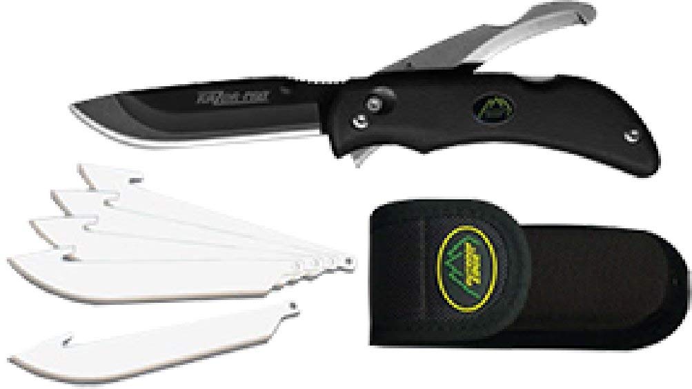 Outdoor Edge Razor-Pro Folding Knife with 6 Replaceable Blades - Hunting, Camping & Survival Gear for Outdoor Adventures