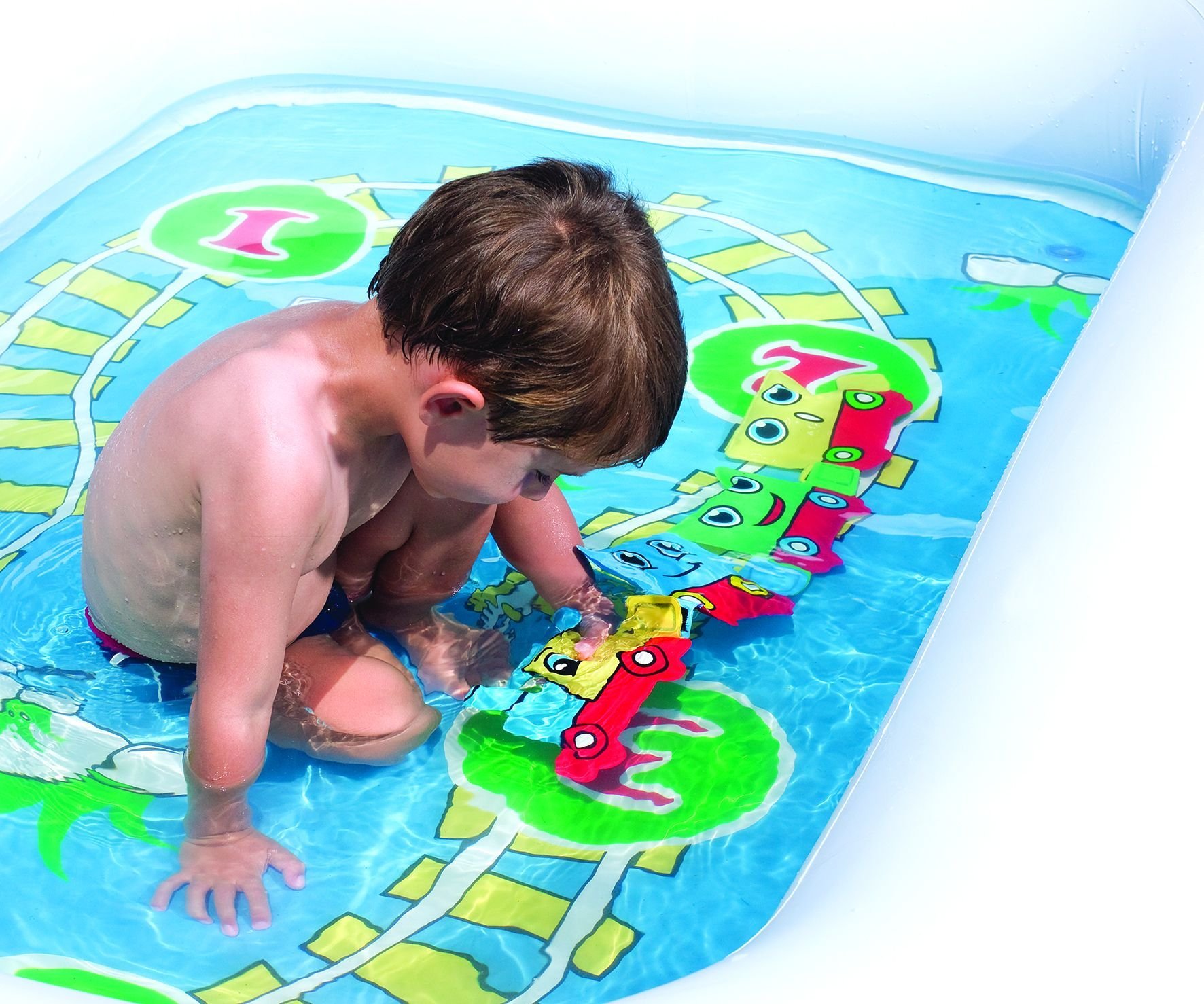 Bestway Splash and Play 1-2-3 Train Activity Pool for Kids - Inflatable Water Toy for Toddlers, Fun Outdoor Summer Swimming Pool Games, Backyard & Beach Water Play