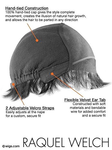 Raquel Welch Wigs Winner Avg Cap Short Pixie Wig - Chestnut Brown Synthetic Hair with Wispy Bangs & Tapered Neckline | Vibralite Fiber for Natural Look | Includes Comb & Hair Loss Booklet | Perfect for Daily Wear, Cosplay & Hair Loss Solutions