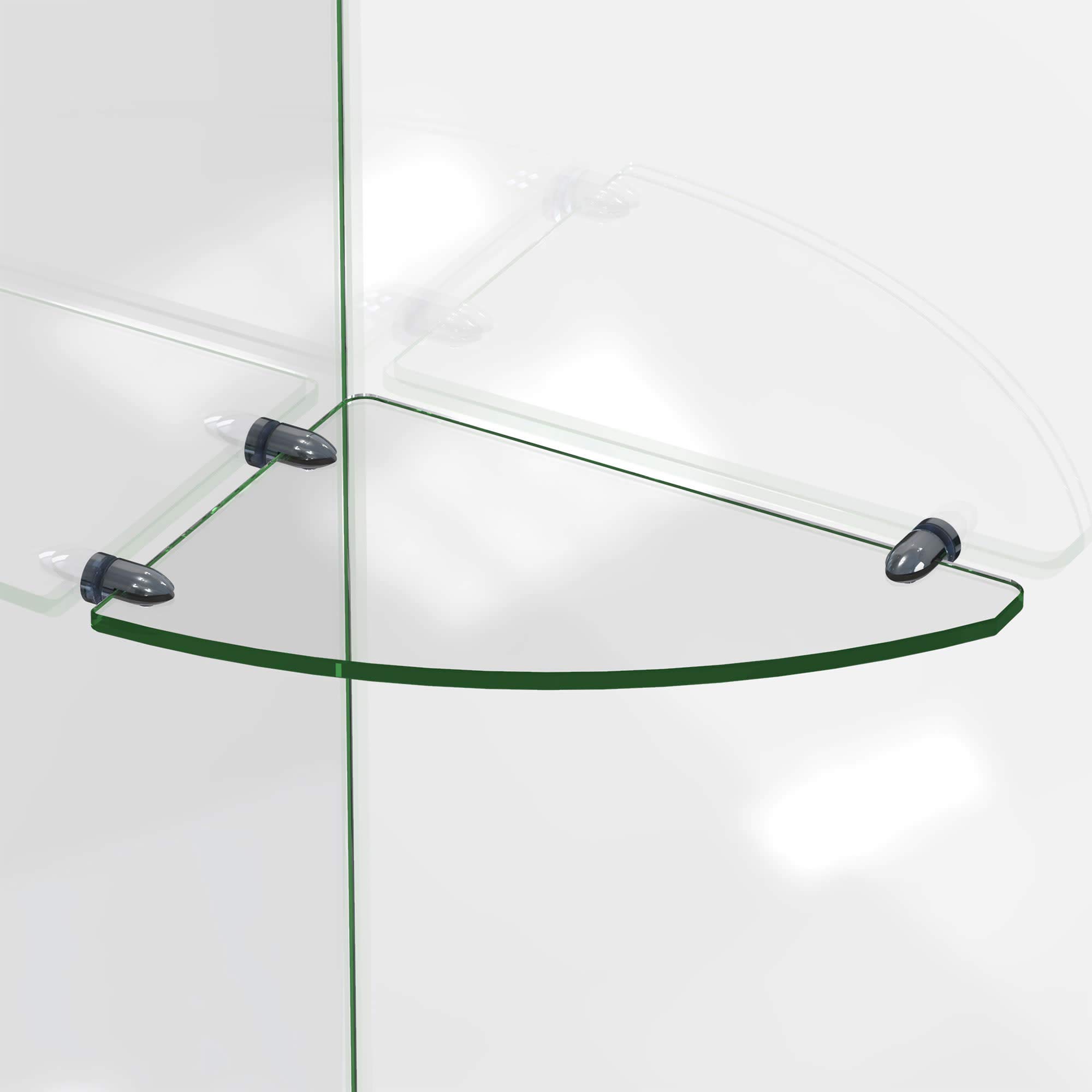 DreamLine 12 x 8 Inch Corner Glass Shelf in Oil Rubbed Bronze - Perfect for Bathroom, Shower, and Kitchen Storage Organization