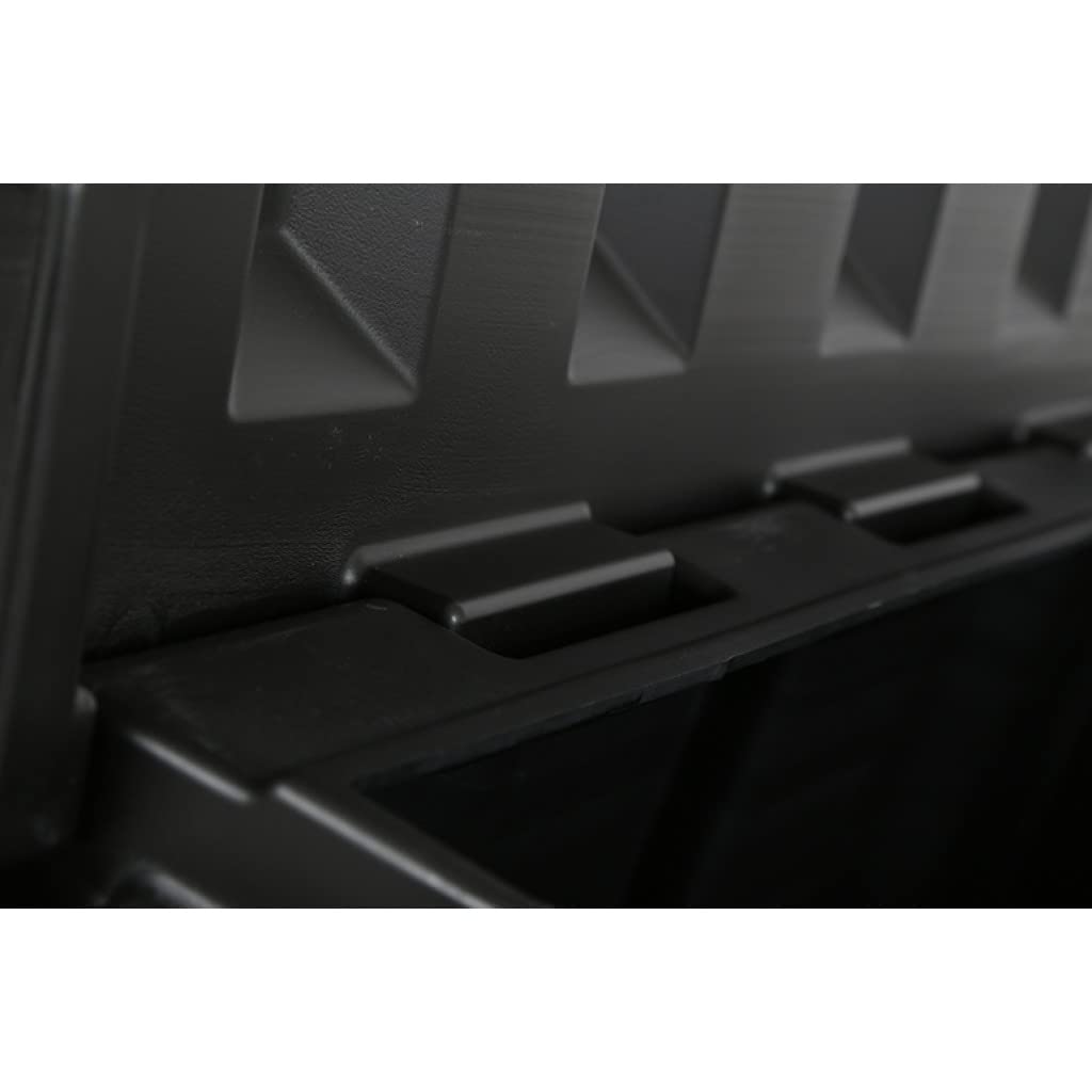 Dee-Zee Heavy Duty Plastic Trailer Tool Box - Large Triangle Design in Black | Perfect for Truck, Trailer & RV Storage & Organization