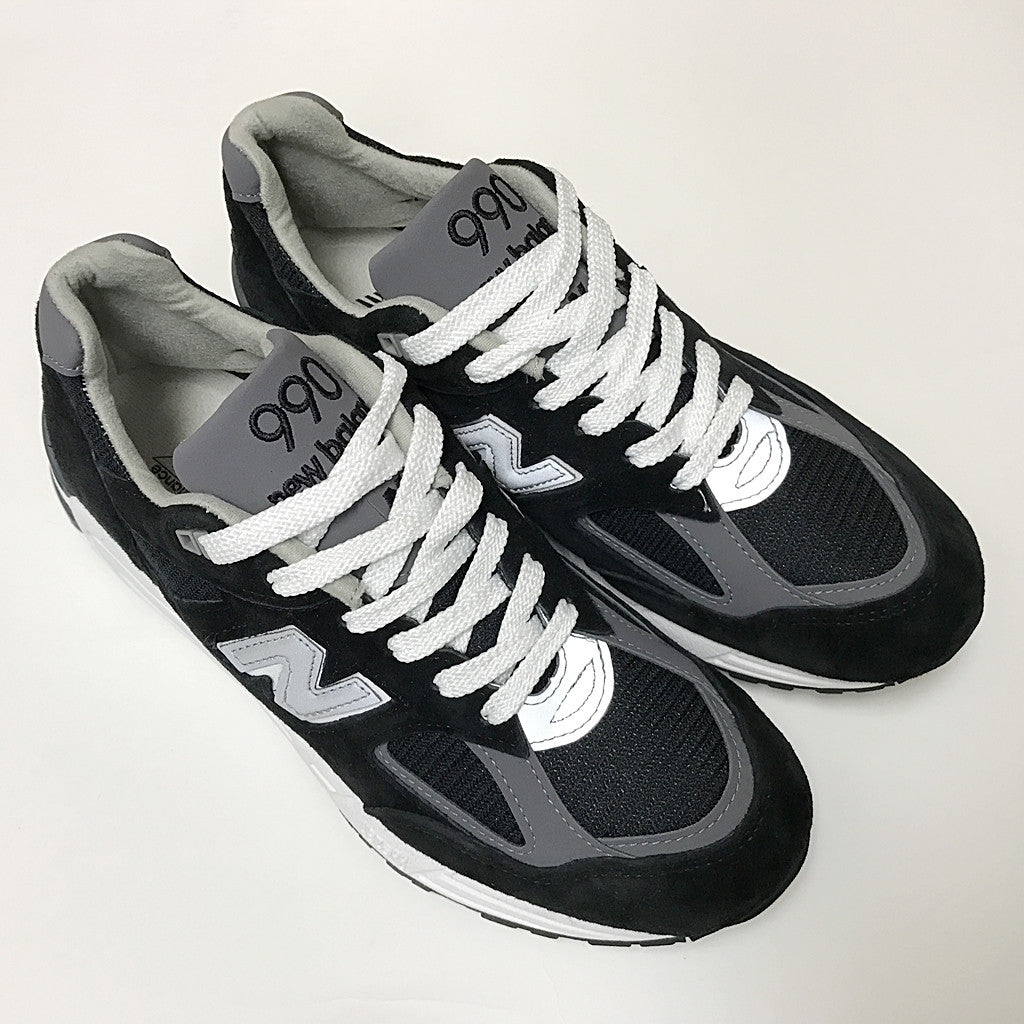 New Balance M990BK2 Men's Running Shoes - Black, Grey & White - Made in USA - Perfect for Jogging, Gym Workouts & Casual Wear