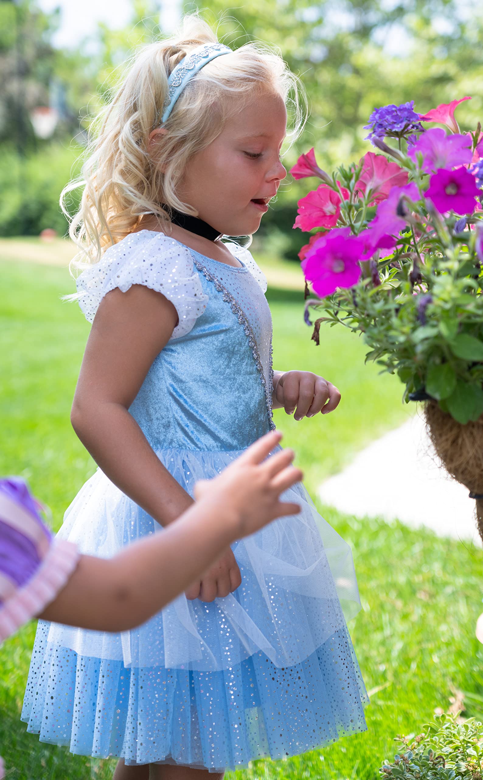 Little Adventures Cinderella Princess Dress for Girls - Machine Washable Kids Pretend Play Costume, Halloween & Birthday Party Outfit - Perfect for Dress-Up, Role Play, and Special Occasions