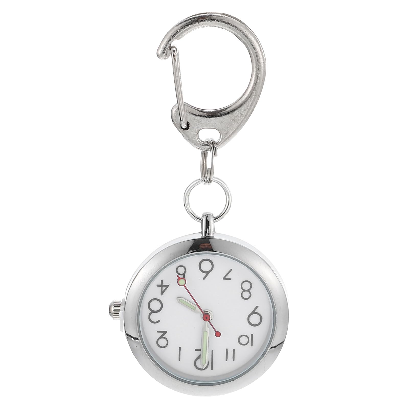 Clip On Hanging Lapel Watch for Nurses & Doctors - Retractable Digital Nurse Fob Watch with Night Glow - Perfect for Medical Professionals & Students (Silver) | Ideal for Hospital Shifts, Clinical Rounds & Healthcare Work