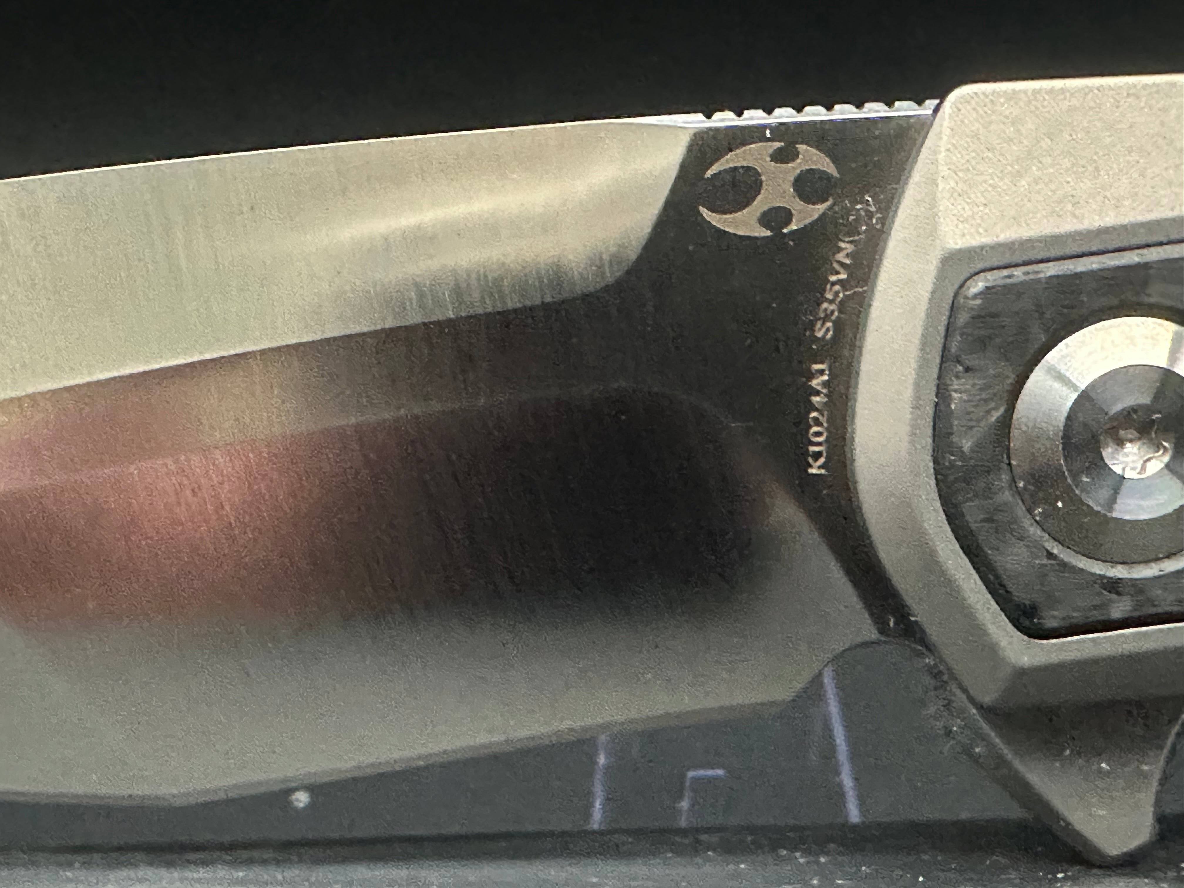 Kansept Ostap Hel Kratos Folding Knife - Silver Titanium Handle & Carbon Fiber Blade - EDC, Outdoor, Camping, Survival Gear