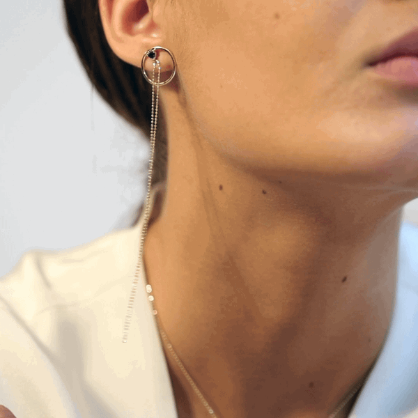 Elegant Chain Dangle Ear Jacket - Gold & Silver Statement Earrings for Women | Perfect for Parties, Weddings & Date Nights