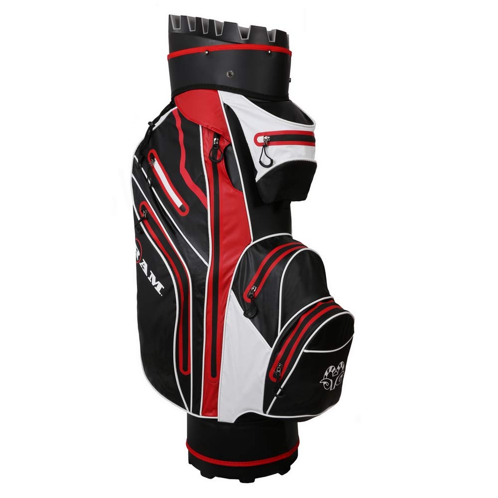 Ram Golf Premium 14-Way Molded Organizer Cart Bag - Ideal for Golf Course & Driving Range Use