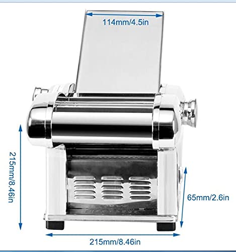 6-Speed Adjustable Electric Pasta Maker Machine - 135W Commercial Noodle Maker with 2 Knives & Roller for Homemade Pasta, Lasagna, Ravioli - Perfect for Italian Restaurants & Home Kitchens