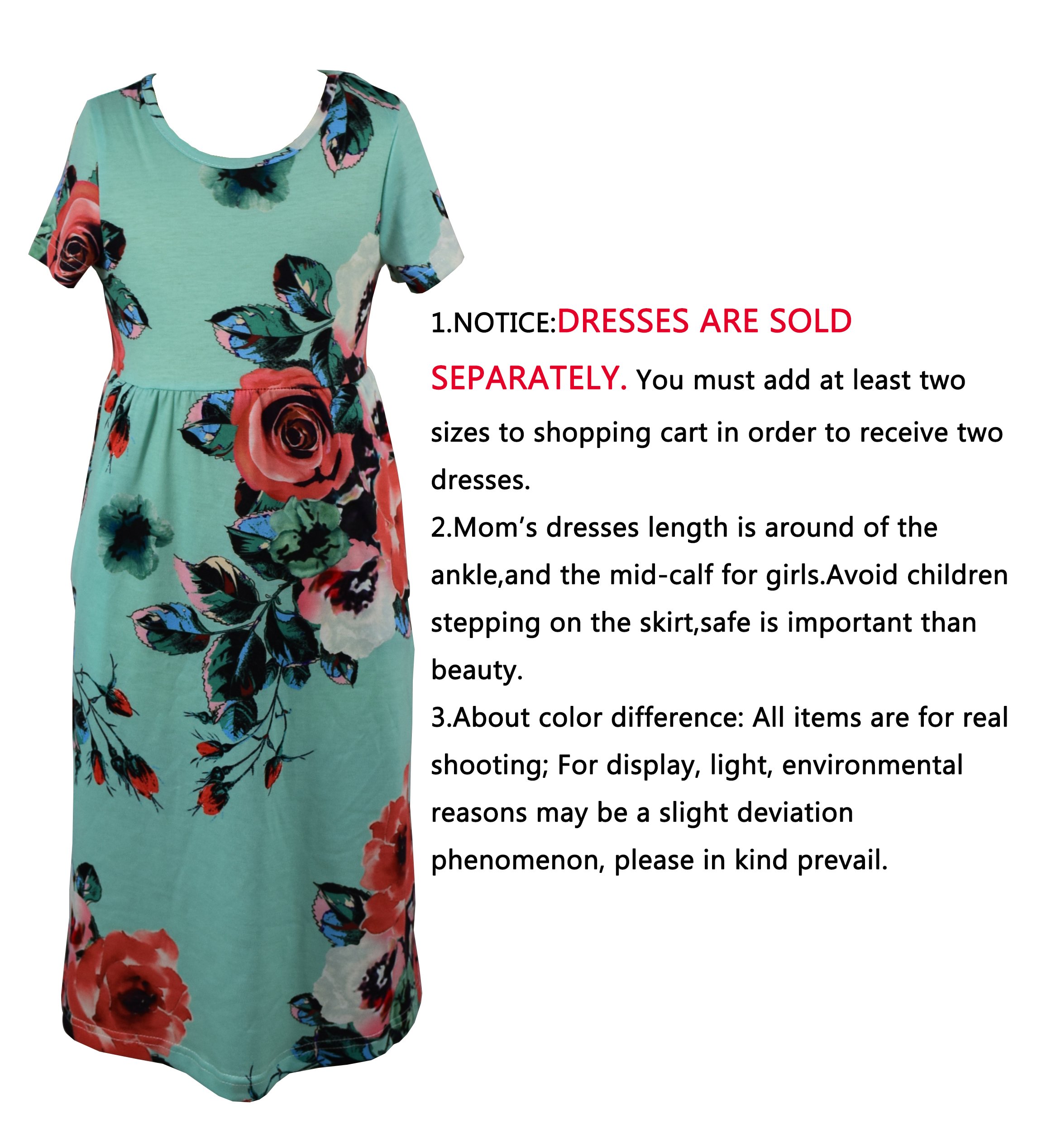 Mommy and Me Maxi Dresses - Bohemian Floral Print Matching Outfits for Mother and Daughter | Perfect for Family Photos, Vacations & Special Occasions