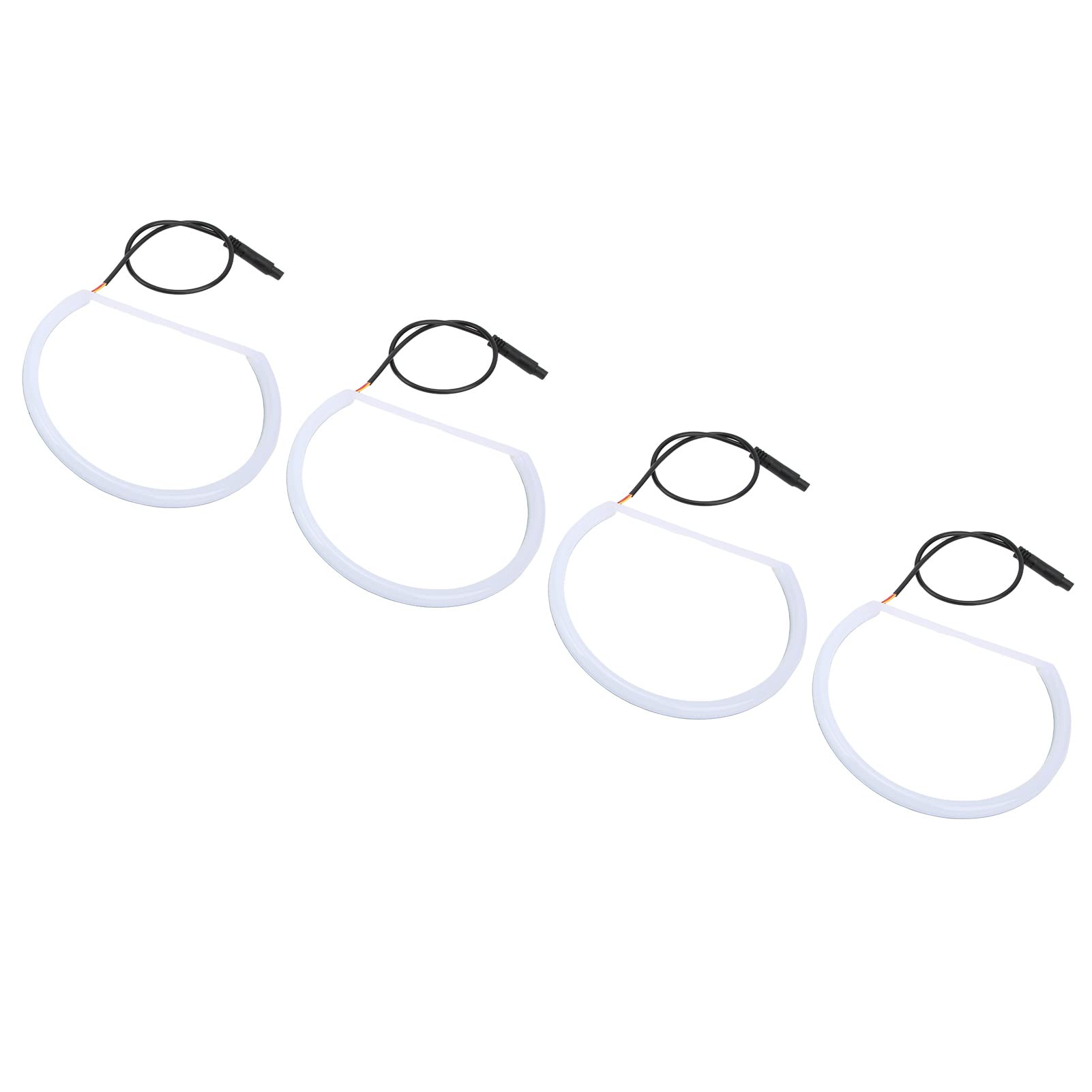 Premium LED Halo Rings - White & Yellow Car Headlight Accent for Custom Styling | Upgrade Your Vehicle's Look for Night Driving & Car Shows