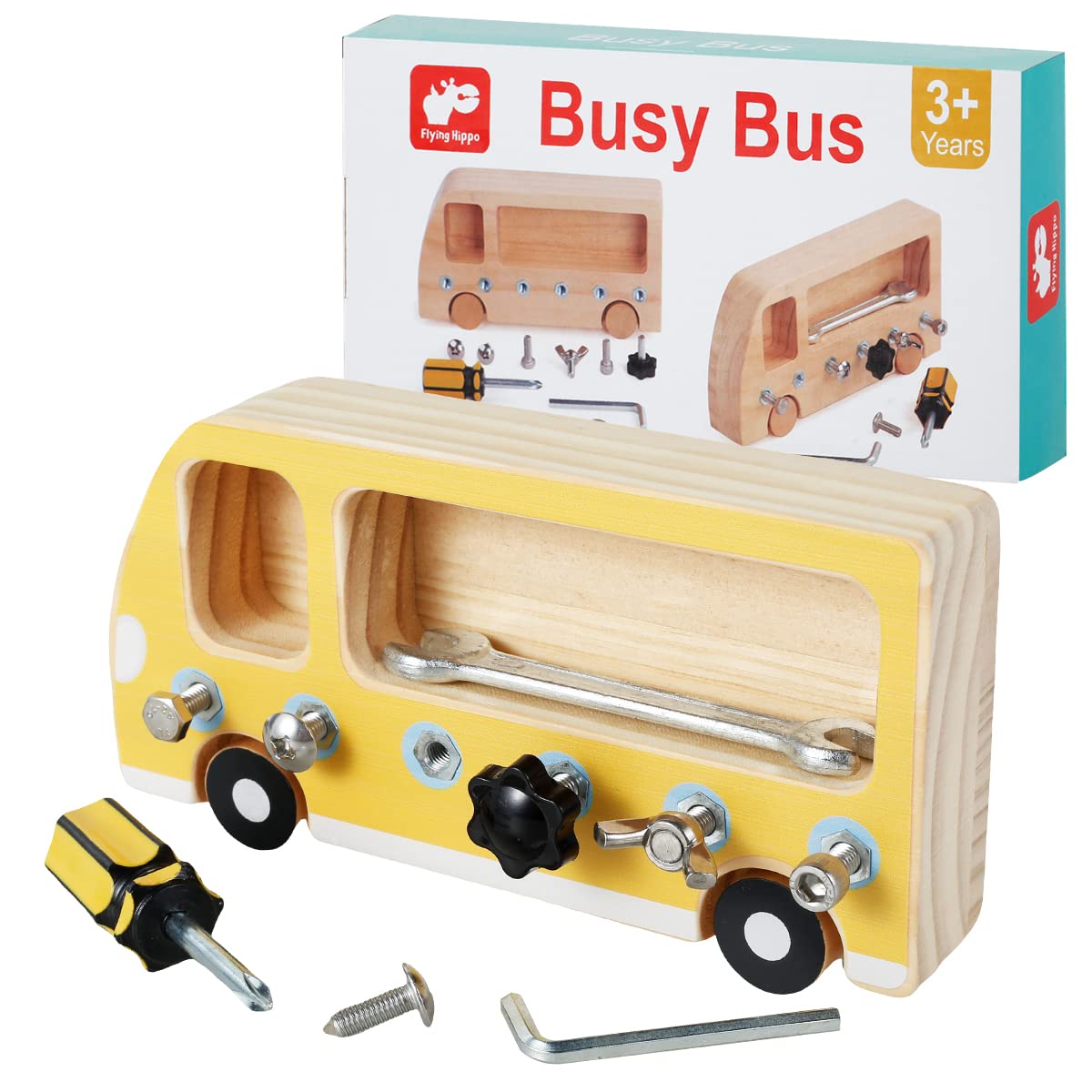 Montessori Wooden Screwdriver Board Set - Educational Fine Motor Skills Toy for Kids Ages 3-5 | Sensory Learning Activity for Preschool & Homeschool | Perfect for Classroom, Daycare & Home Play