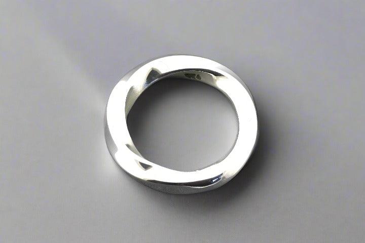 Clean Twist Band Sterling Silver Ring - Elegant Stackable Jewelry for Women, Perfect for Everyday Wear & Special Occasions