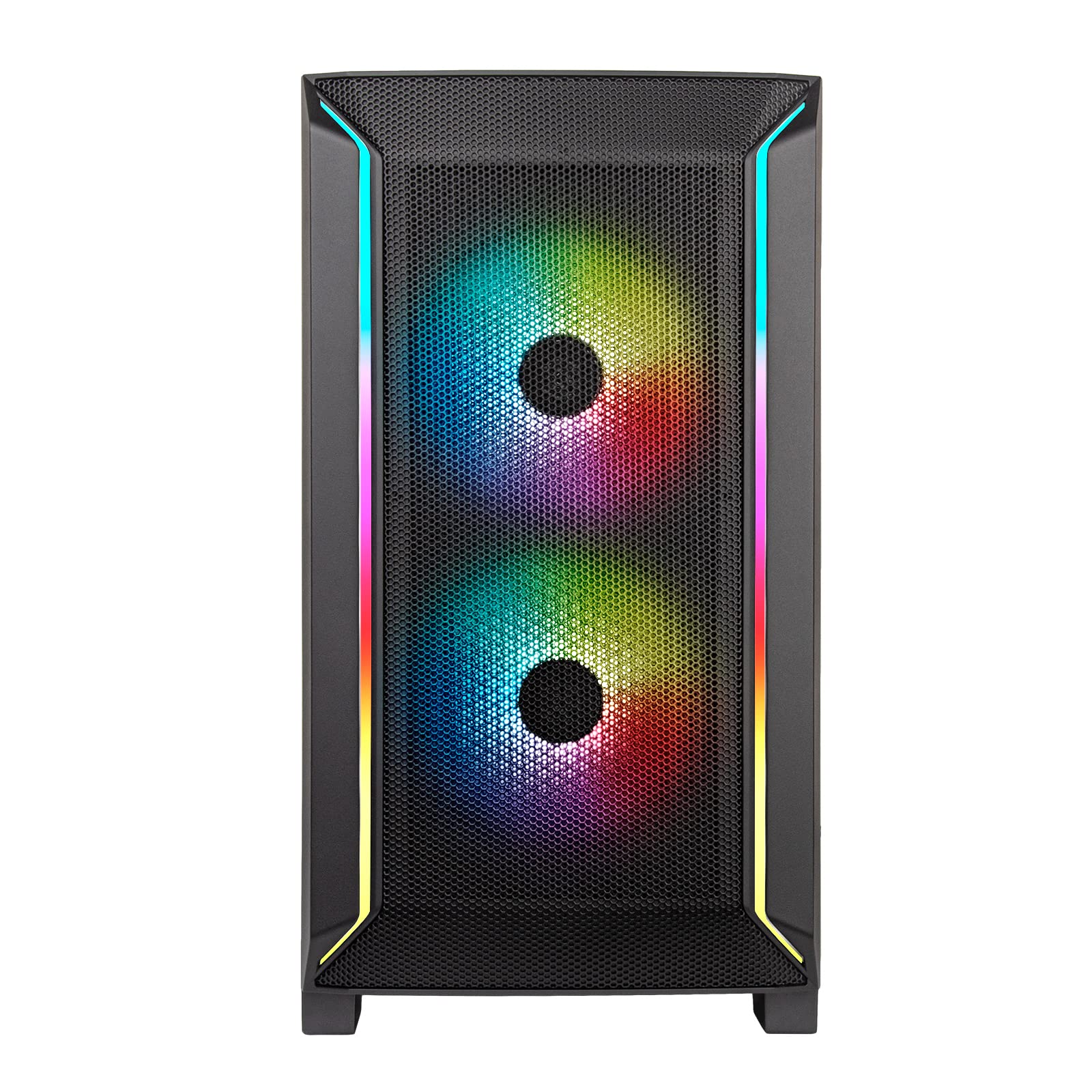 SilverStone FARA 312Z Micro-ATX Gaming PC Case with 3x ARGB Fans & LED Strips - High Airflow Compact Chassis for Gaming & Streaming Builds - Perfect for Esports, VR & Content Creation Workstations