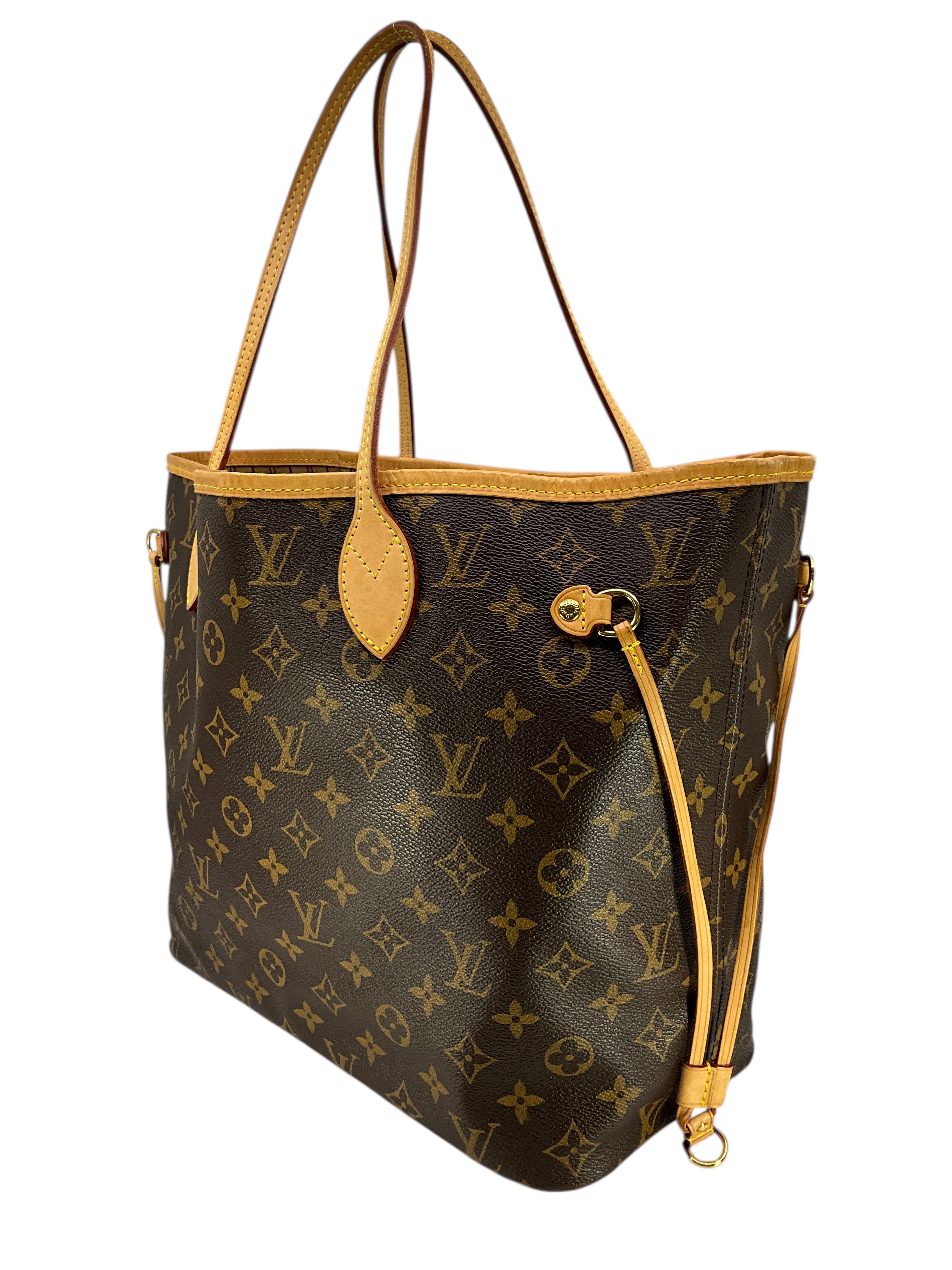 Louis Vuitton Neverfull MM Monogram Canvas Tote Bag - Luxury Designer Handbag for Women, Perfect for Work, Travel & Everyday Use
