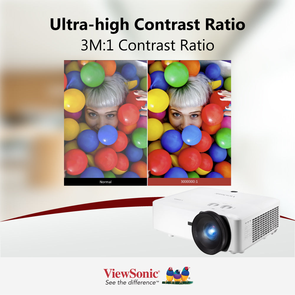 ViewSonic LS860WU 5000 ANSI Lumens WUXGA Projector - 1920x1200 Resolution with HDBaseT - Ideal for Home Theater, Business Presentations & Classroom Teaching