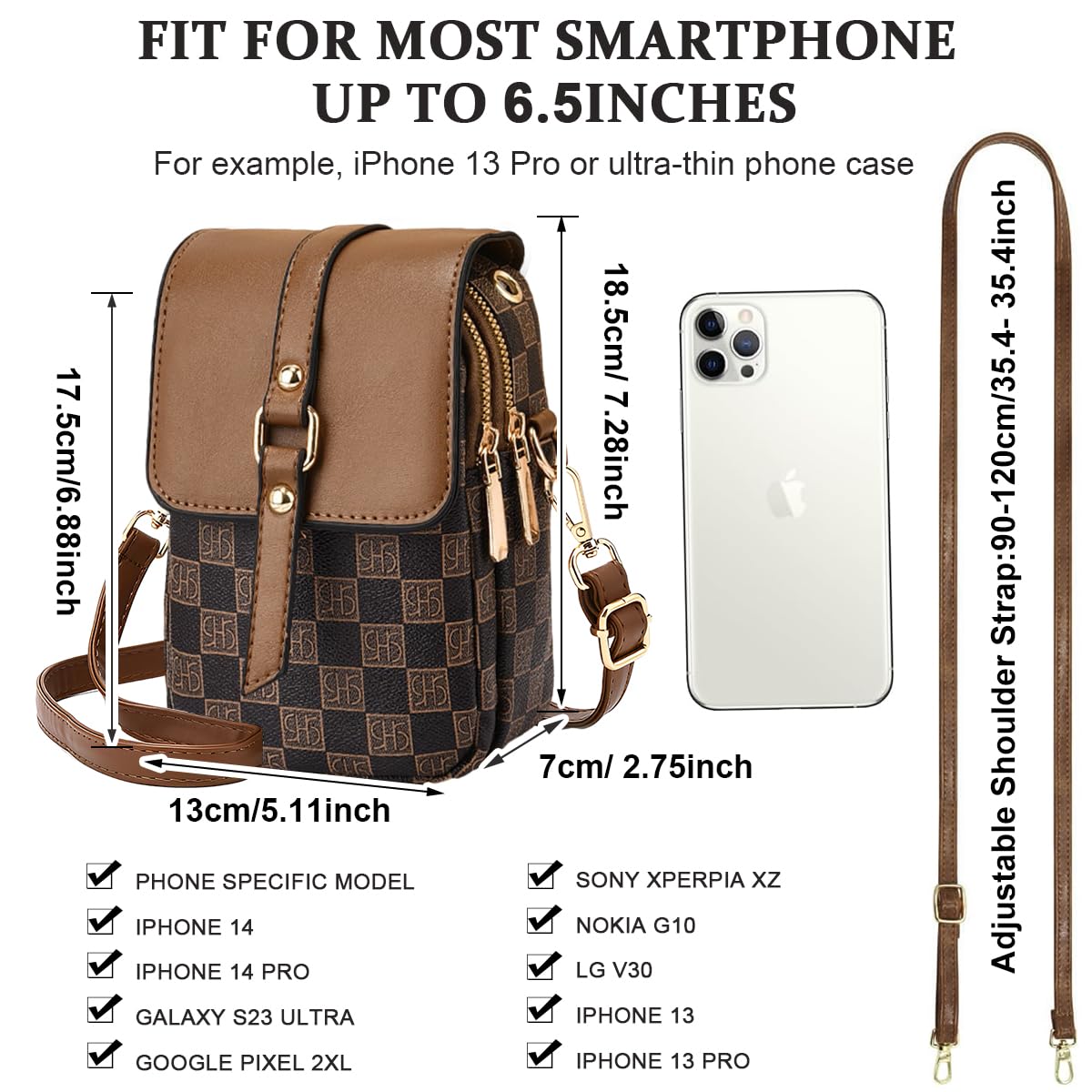 PALAY® Women's Stylish PU Leather Crossbody Sling Bag - Phone Holder Wallet Purse with Pocket - Perfect Mini Shoulder Bag for Mother's Day Gift, Daily Use, Travel & Shopping