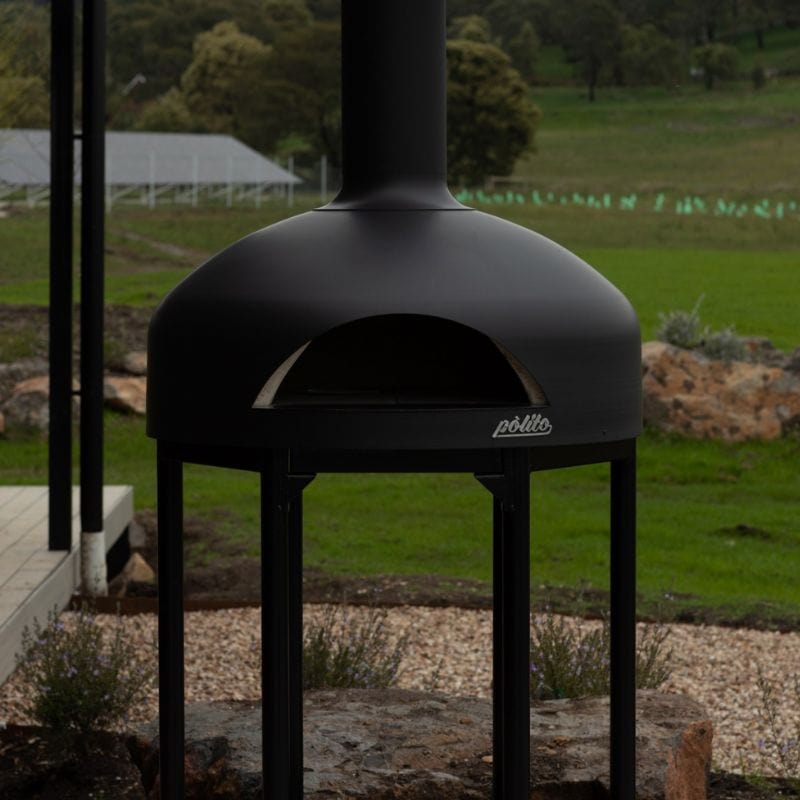 Polito Giotto Wood Fired Pizza Oven with Hexagonal Stand - Outdoor Cooking for Backyard, Patio & Camping