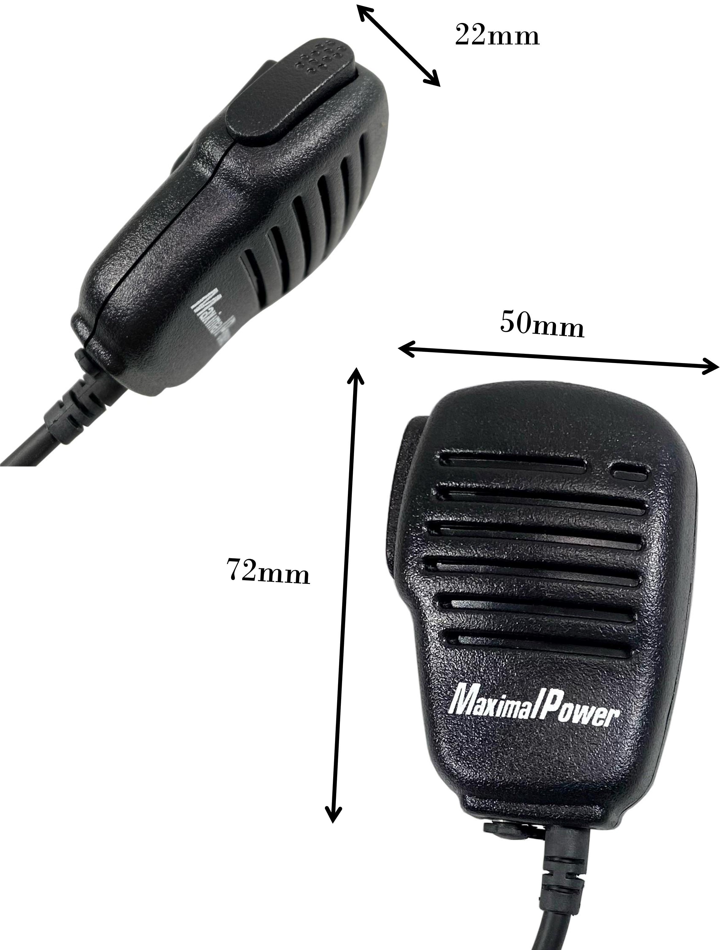 Kenwood HRM16 Two Way Radio Palm Speaker Mic - Hands-Free Communication for Security, Construction & Outdoor Activities
