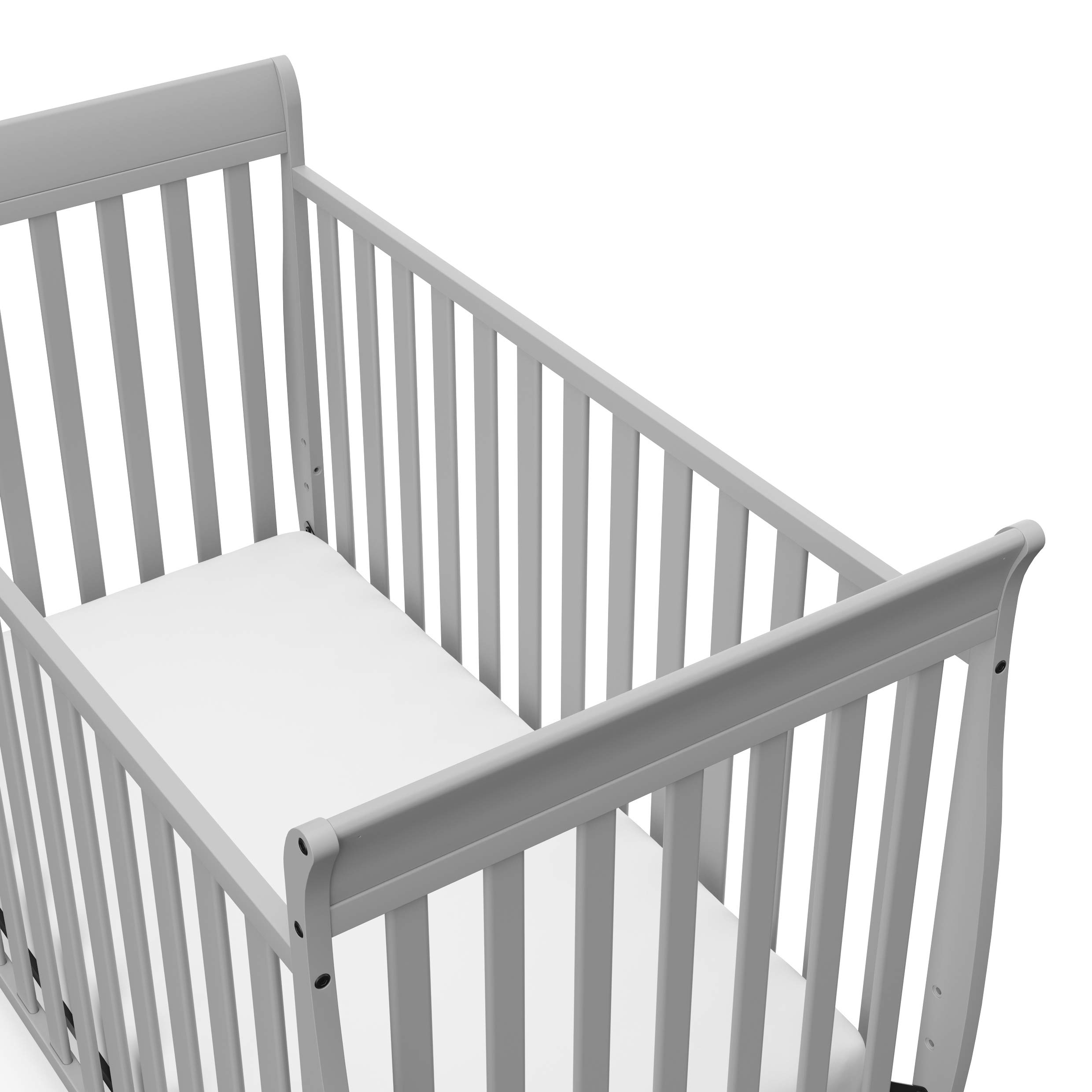 Storkcraft Maxwell Convertible Crib - GREENGUARD Gold Certified, Converts to Toddler Bed & Daybed, Fits Standard Full-Size Mattress, Classic Sleigh Design (Pebble Gray) | Nursery Essential for Baby & Toddler Rooms, Perfect for Modern & Traditional Home Decor