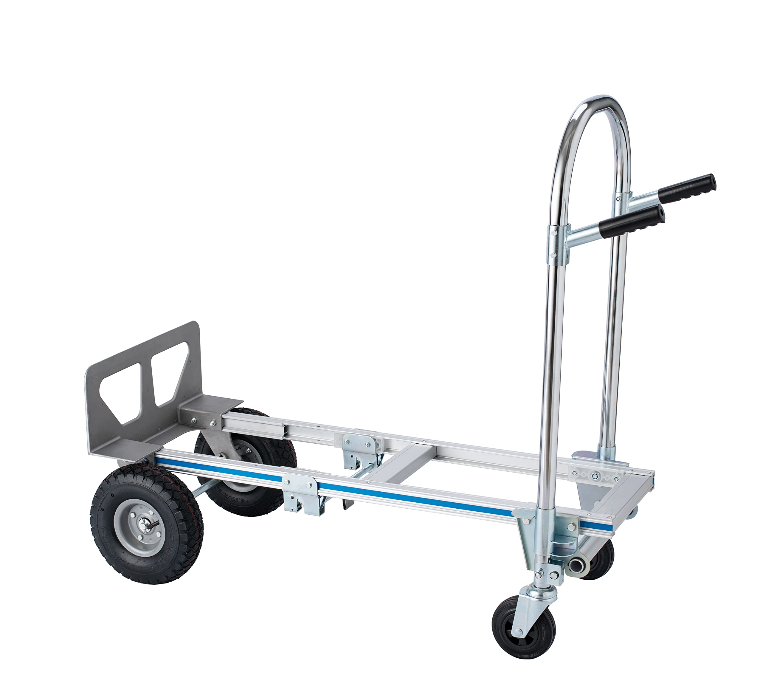 2 in 1 Aluminum Hand Truck Dolly - 770lbs Heavy Duty Convertible Utility Cart with Wheels for Moving, Warehouse, Home & Office Use