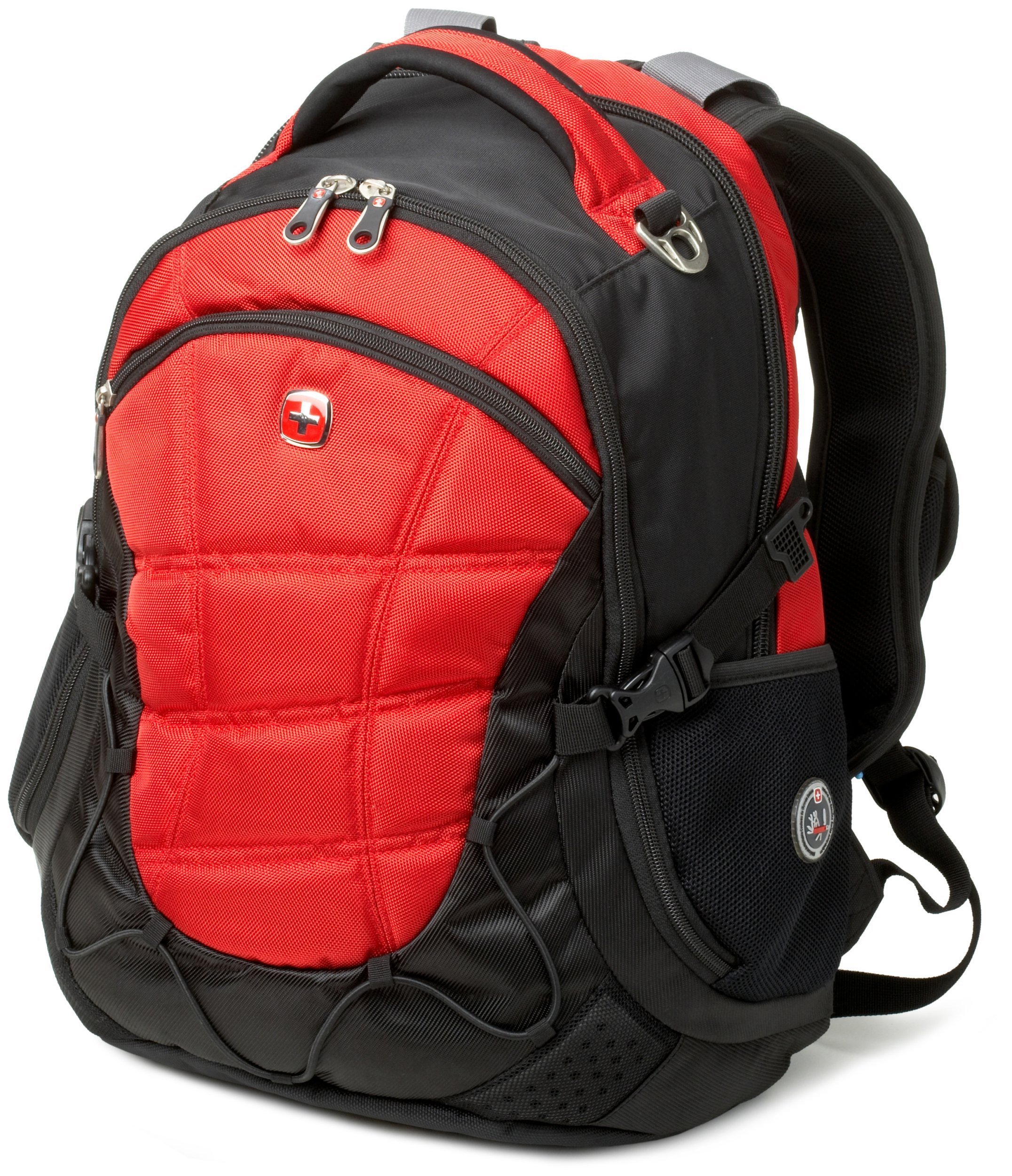 Swiss Gear SA9769 Red Laptop Backpack for 15 Inch Laptops & Tablets - Durable Travel & Work Backpack with USB Charging Port, Perfect for Commuting, Business Trips & College Students