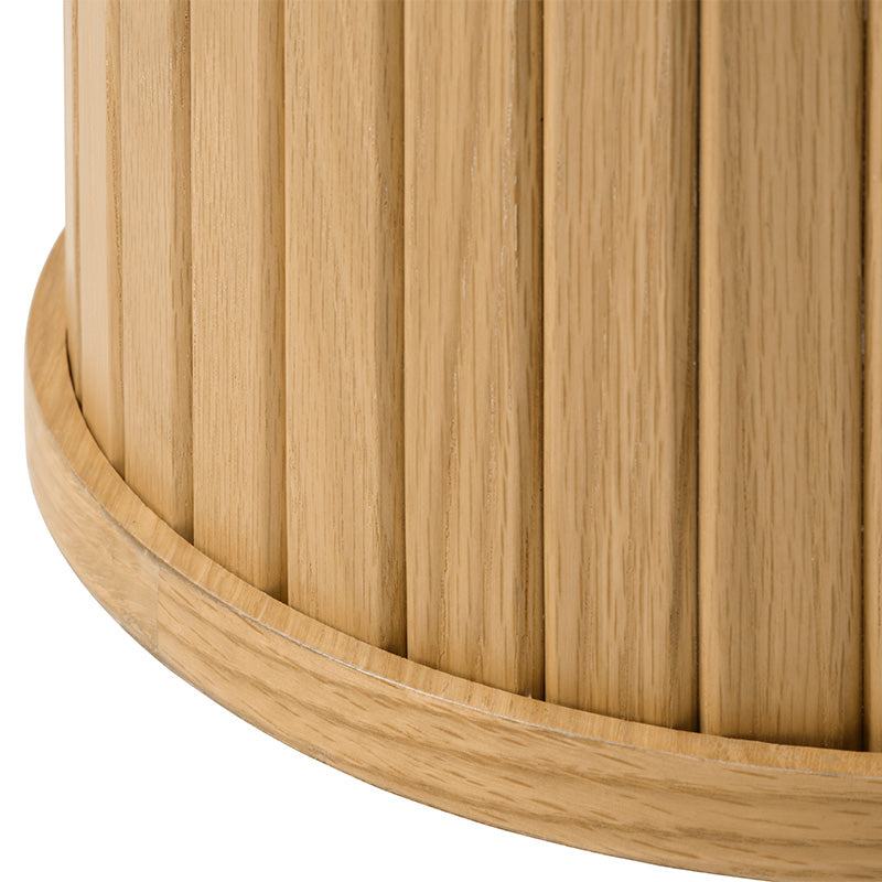 Round Coffee Table 90cm - Solid Oak Wood Modern Living Room Furniture - Perfect for Living Spaces, Lounges & Home Decor