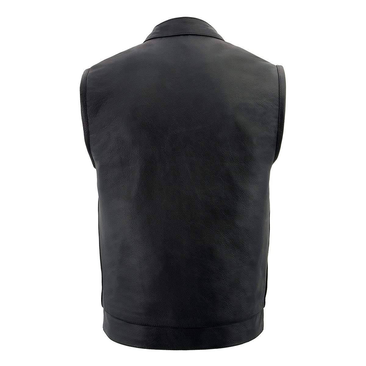 Premium Milwaukee Leather Men's Motorcycle Vest - Club Style Biker Jacket for Riders | Genuine Leather | Size Medium | Perfect for Cruising, Road Trips & Motorcycle Events