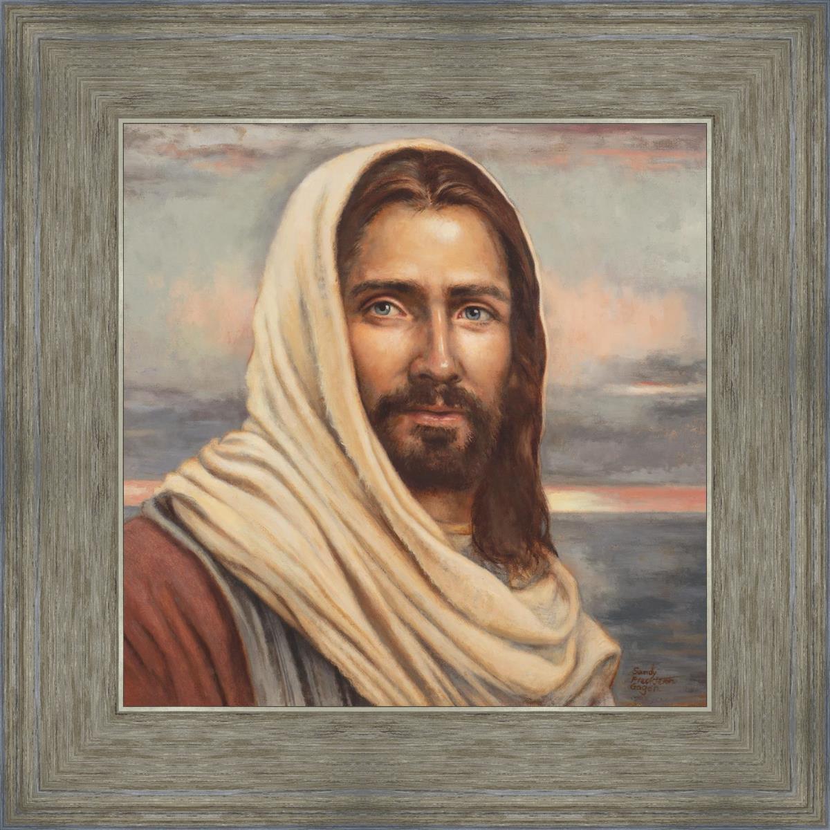Blessed Savior by Sandy Freckleton Gagon - Inspirational Christian Art Print for Home Decor & Church Wall Decor - Perfect for Living Room, Bedroom & Prayer Space