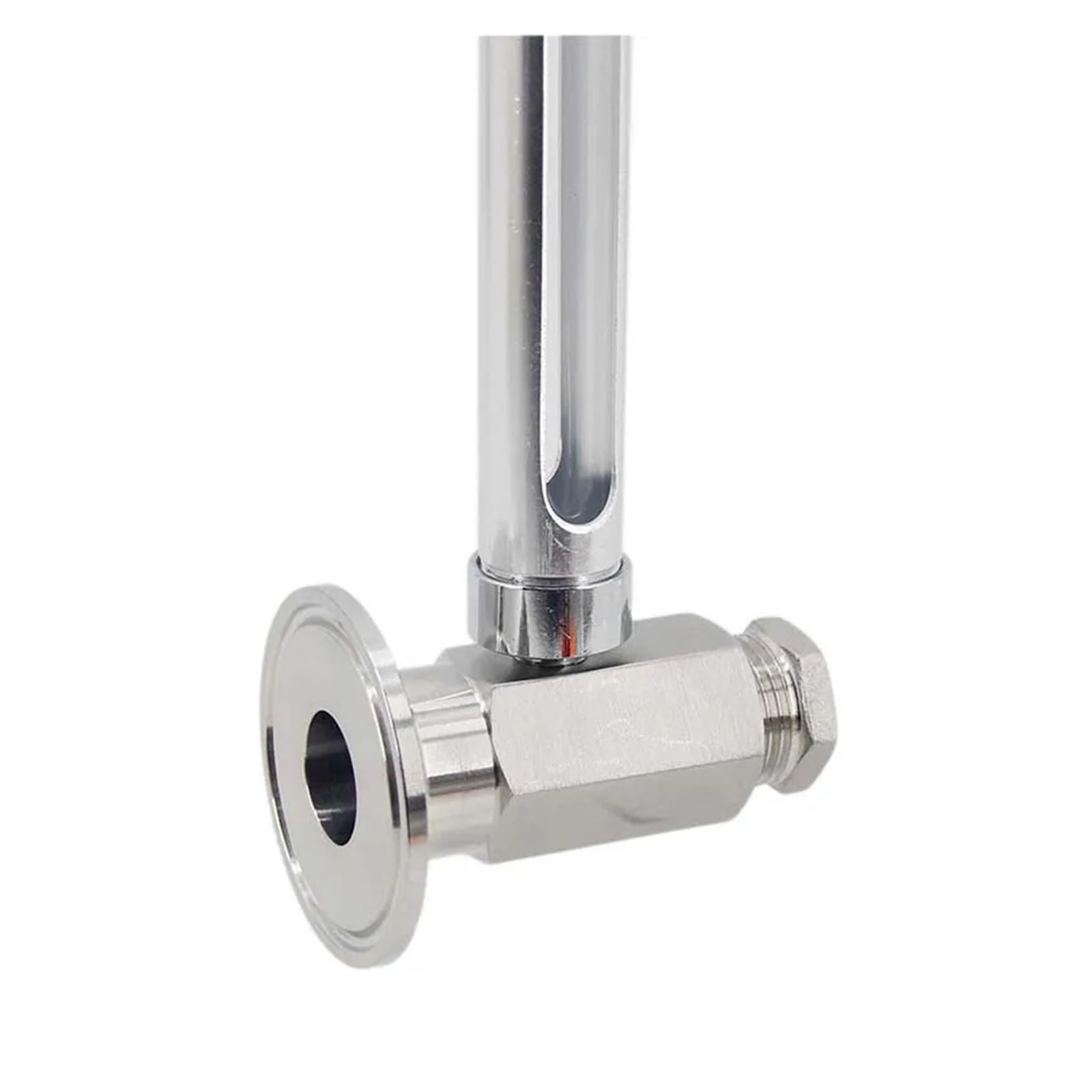 1.5 Inch Tri Clamp Sight Gauge - Chrome-Plated Reinforced Tempered Glass for Home Brewing - Water Level Indicator (B 455mm) - Perfect for Beer, Wine & Kombucha Making
