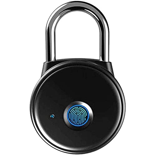 Fingerprint Padlock Smart Keyless Biometric Lock - USB Rechargeable, Waterproof, Zinc Alloy & Stainless Steel - Secure Gym Locker, School Door, Bike, Storage - Ideal for Travel, Home & Outdoor Security
